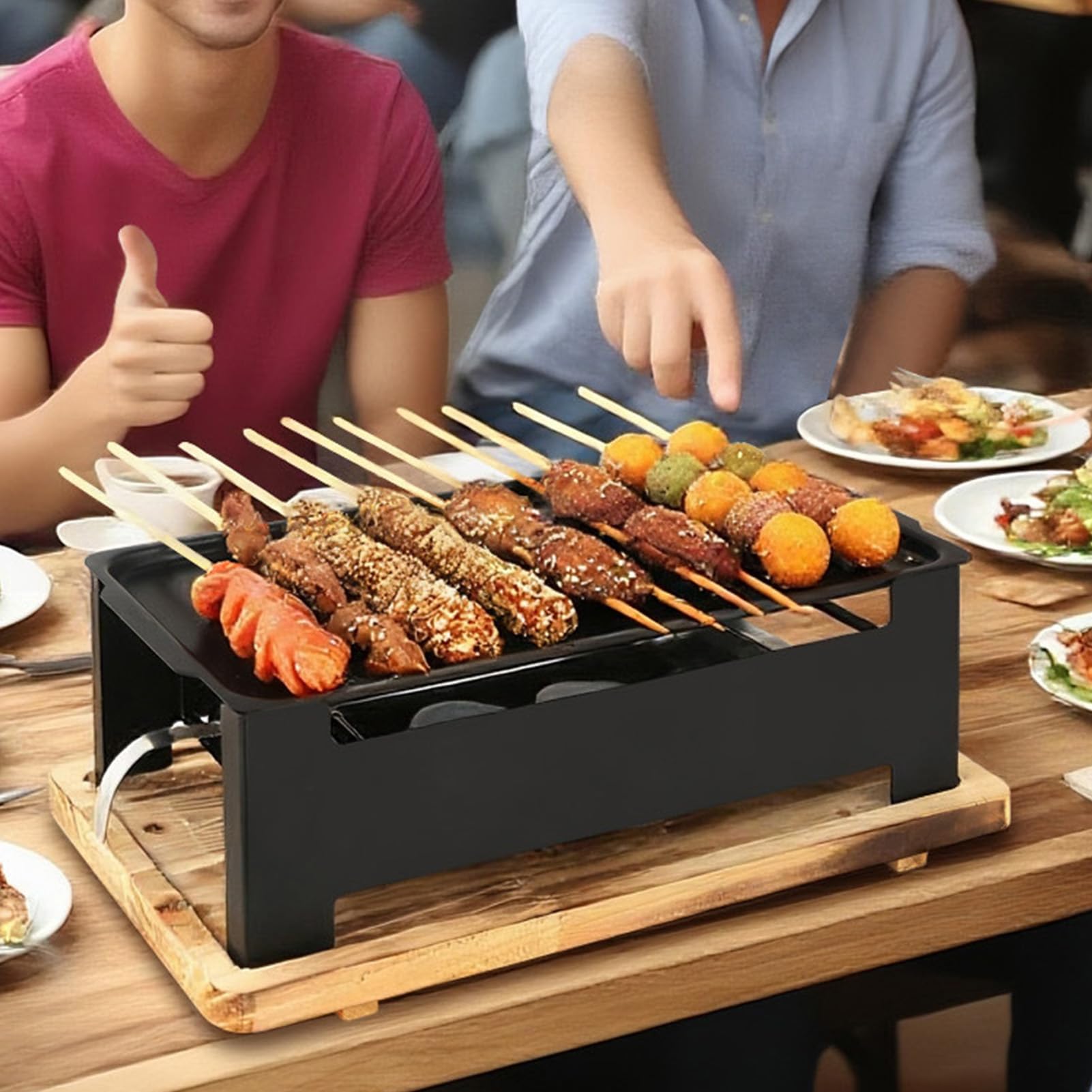 XUMIUZIY Portatile Griglia a Carbone con Design in Acciaio Inossidabile