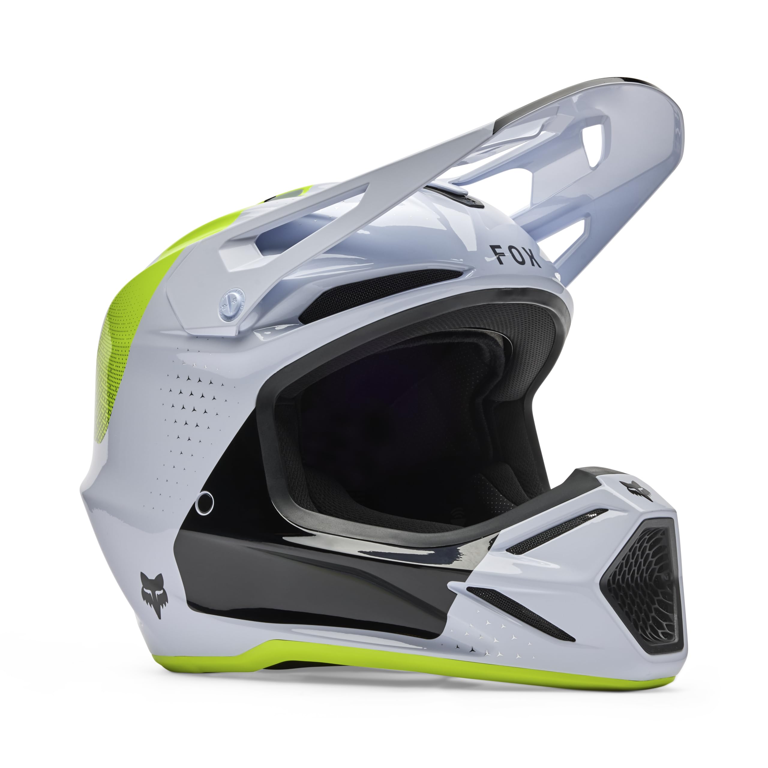 Fox Racing V3 Tine Motocross Helmet – Fox Racing V3 Tine Motocross Helmet weiss, Größe L