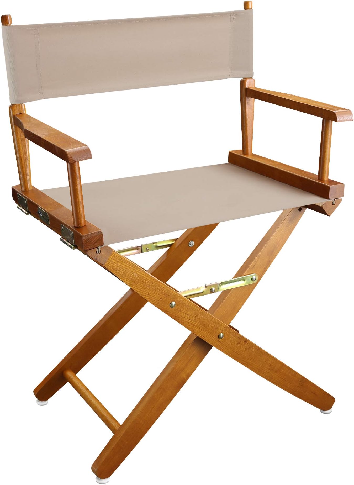 American Trails Extra-Wide Premium 18" Director's Chair Mission Oak Frame with Natural Canvas