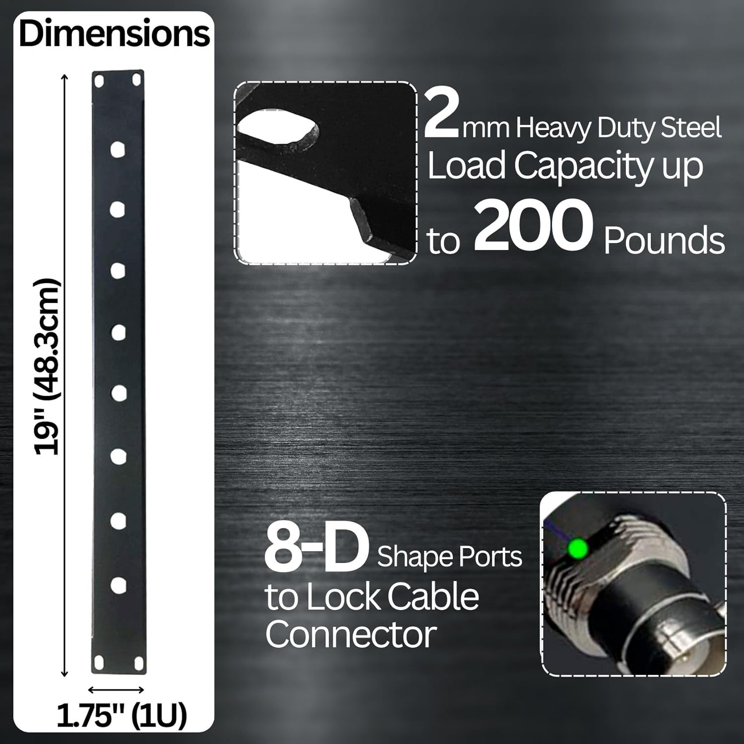 Universal 8-Port Antenna Distribution System for Wireless Microphone Receivers Installing on 1U 19" Audio Rack Mount Kit