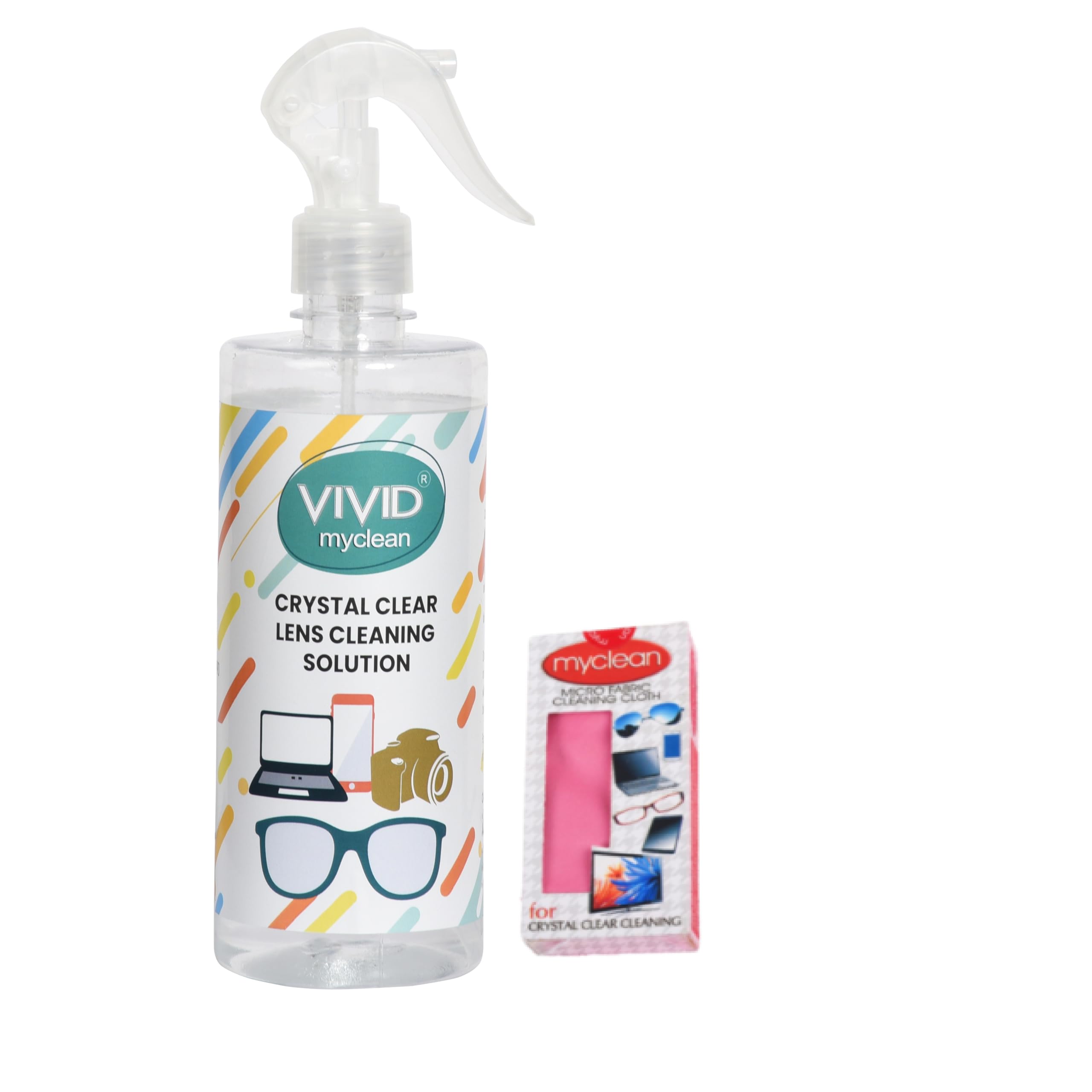 VividVisionInt® 500ml myclean Lens Cleaning Solution Spray contain NO Detergent-NO foam-for Spectacles,Sunglasses,Eyeglasses,Mobile,PC,Laptop,TV&Camera-│500ml Bottle+ Myclean Microfiber Cloth (B08SJTP9P3) Amazon Price History, Amazon Price Tracker