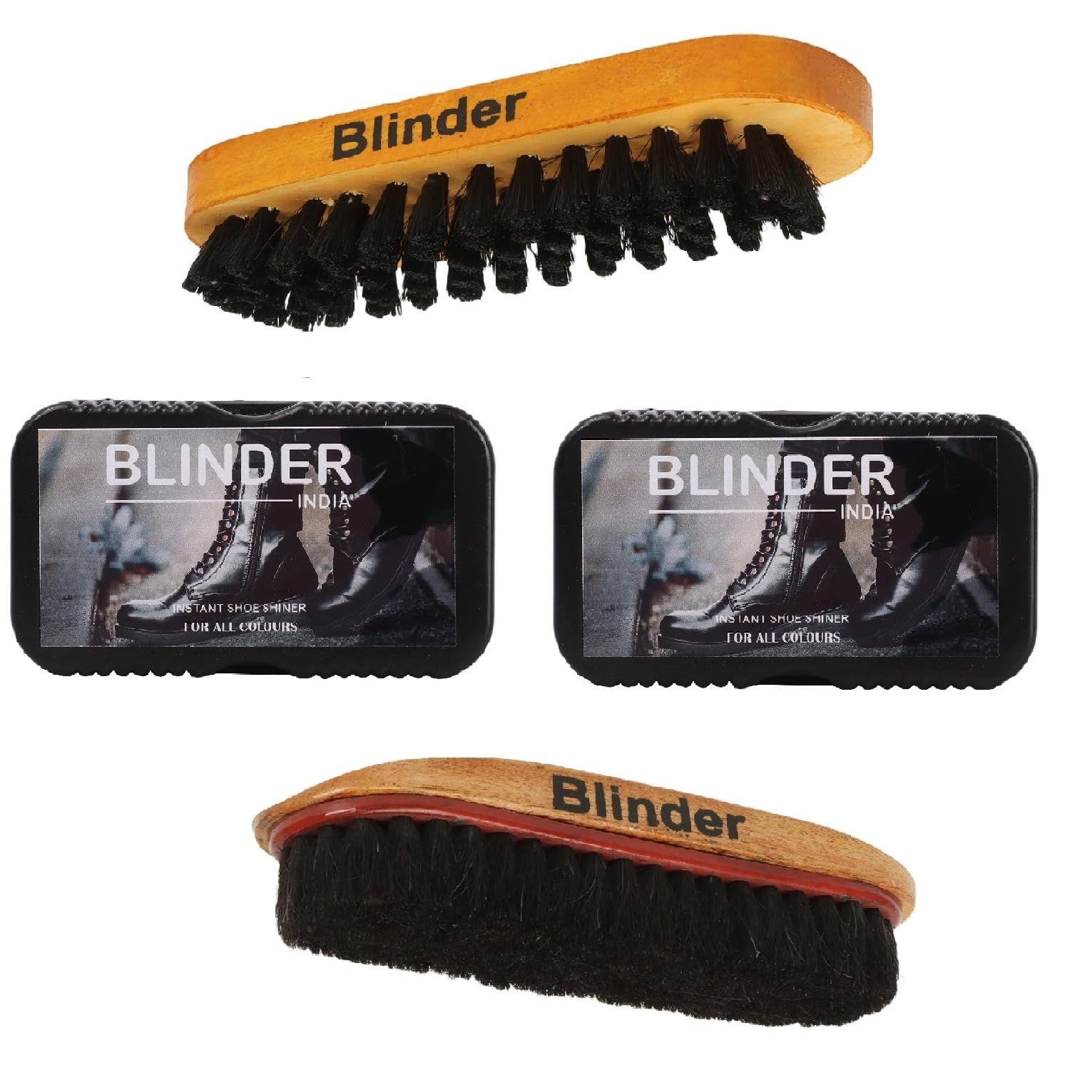 Blinder Shoe Shiner with Shoe Brush horse Sponge Clean B1 B2 Pcs of 2 brush and 2 shoe shiner (B0CVV2448B) Amazon Price History, Amazon Price Tracker