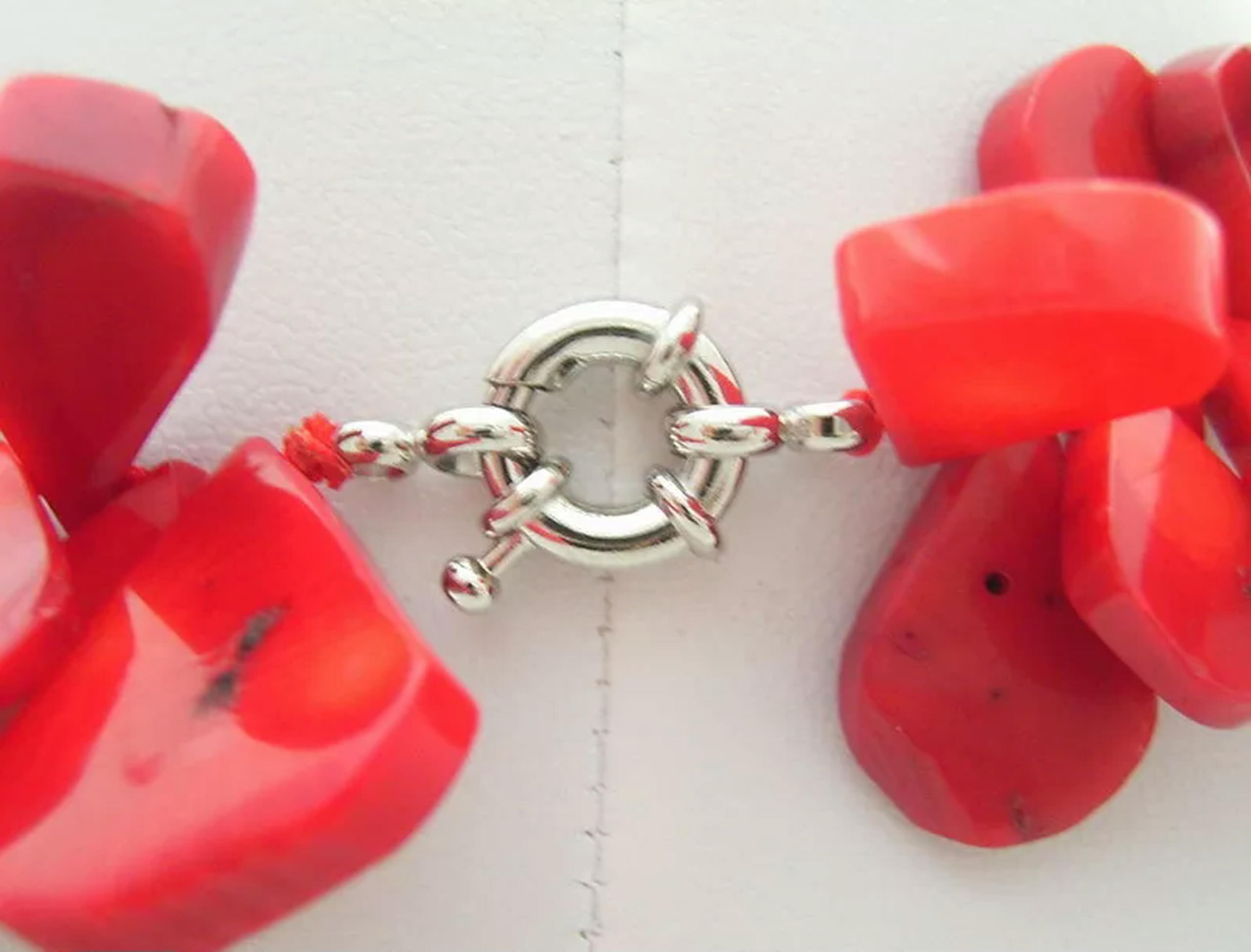 Collana in Corallo Rosso da 18" e 21 mm