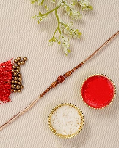 Miniatura 2 de RakhiRakhi for BrotherRudraksha RakhiSend rakhi to USARakhi for Brother with Gift SetRakhi Braceletrakhi for brother and bhabhiRakhi Set