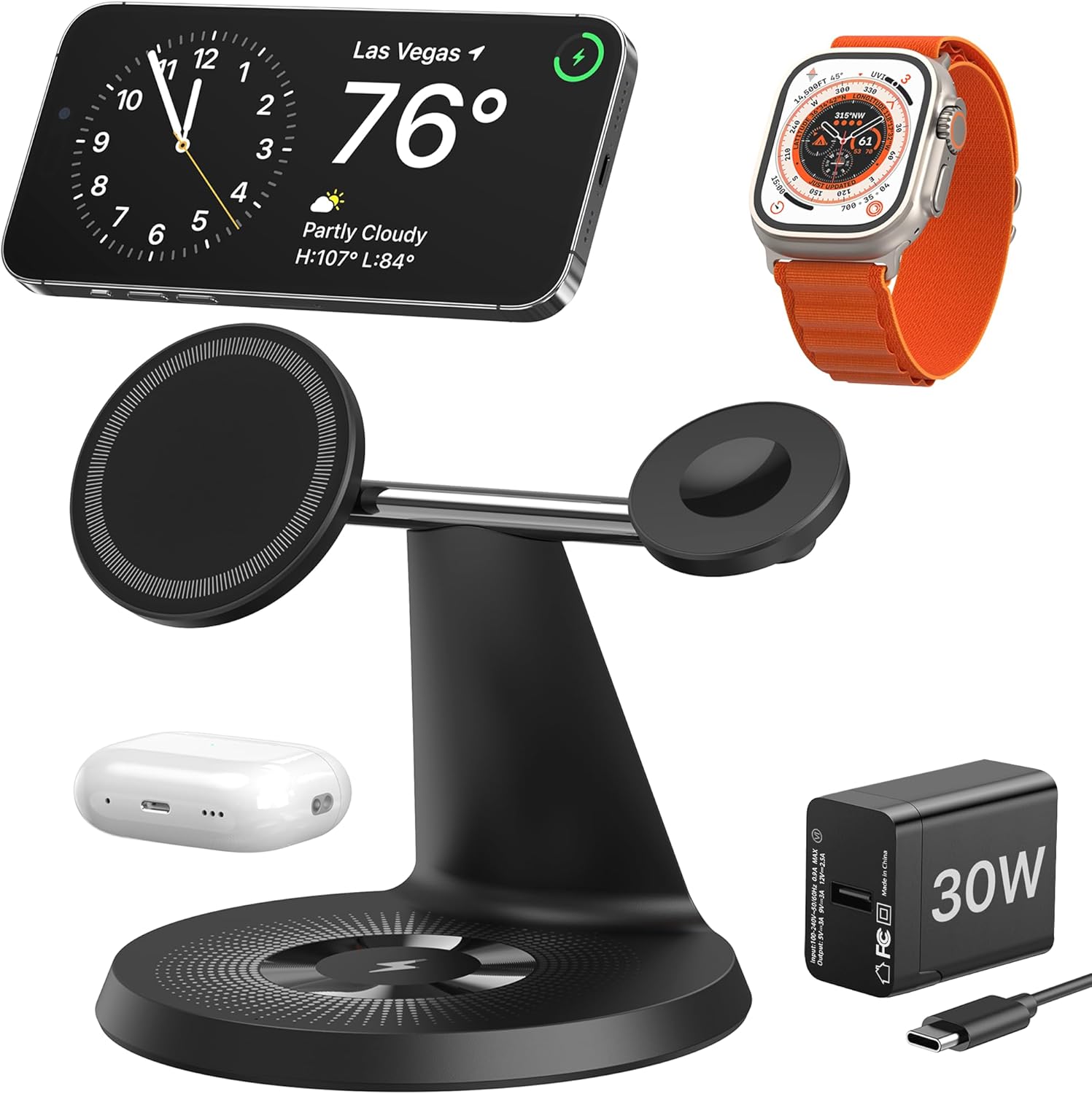 Station De Charge Magsafe Cdiscount Chargeur Mag-Safe 3-en-1 Pour