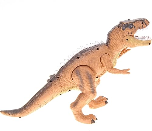 Miniatura 6 de PowerTRC Juguete T-Rex de dinosaurio a control remoto para niños, sonidos prehistóricos realistas, juguete robot de dinosaurio que se ilumina y
