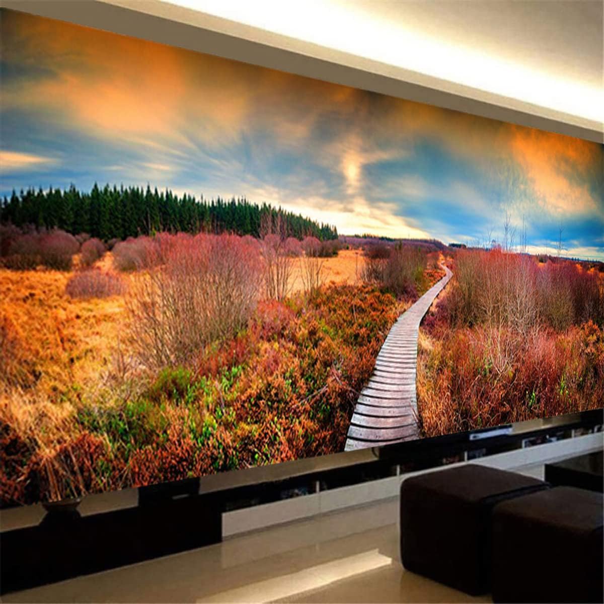 Instarry DIY 5D Diamond Painting Large Size Mountain Path Mosaic Embroidery Home Decor 39.4x15.7 inch