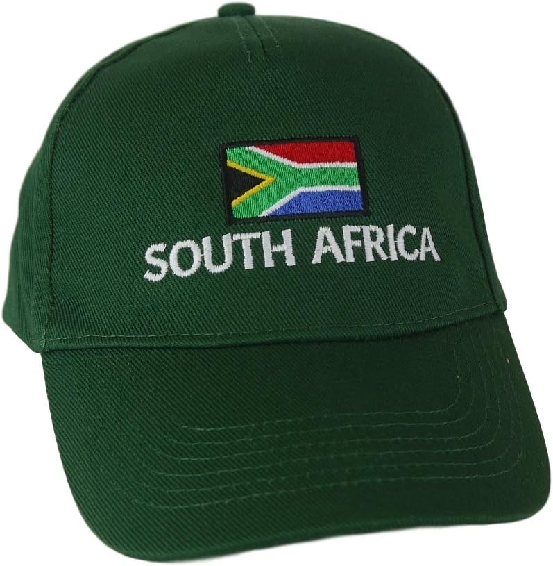 South Africa Embroidered Baseball caps (Adult Size) Bottle Green