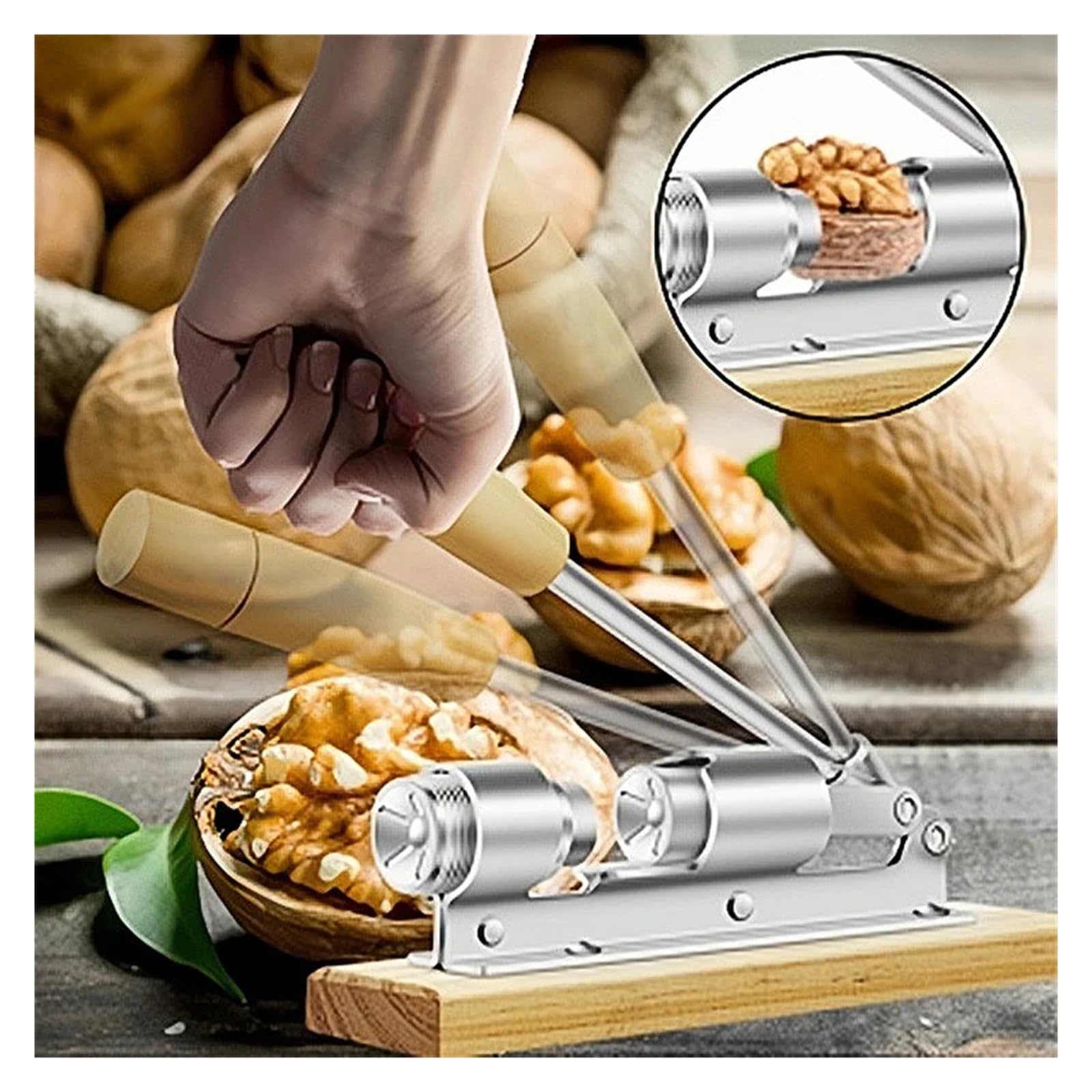 Générique Casse-Noisette Manuel en Acier Inoxydable, dissolvant de Coque, ouvre-Outil Cuisine 1 pièce