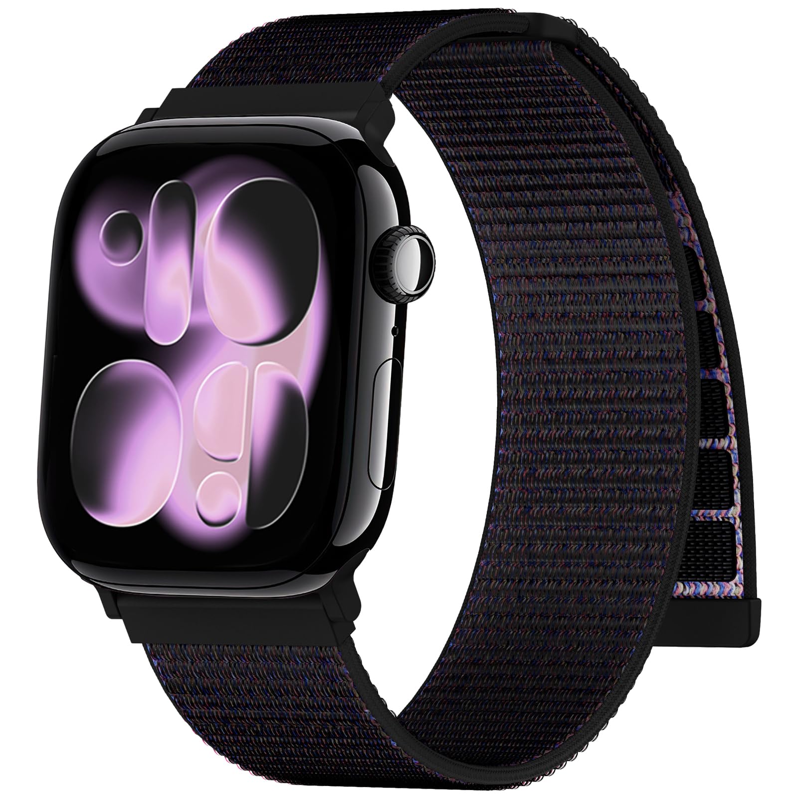 Jiamus Nylon Armband kompatibel mit Apple Watch Armband 44mm 40mm 42mm 49mm 45mm 46mm 41mm 38mm Damen Herren, Sport Loop Band für iWatch Ultra SE 3 2 1 Series 11 10 9 8 7 6 5 4 3 2 1