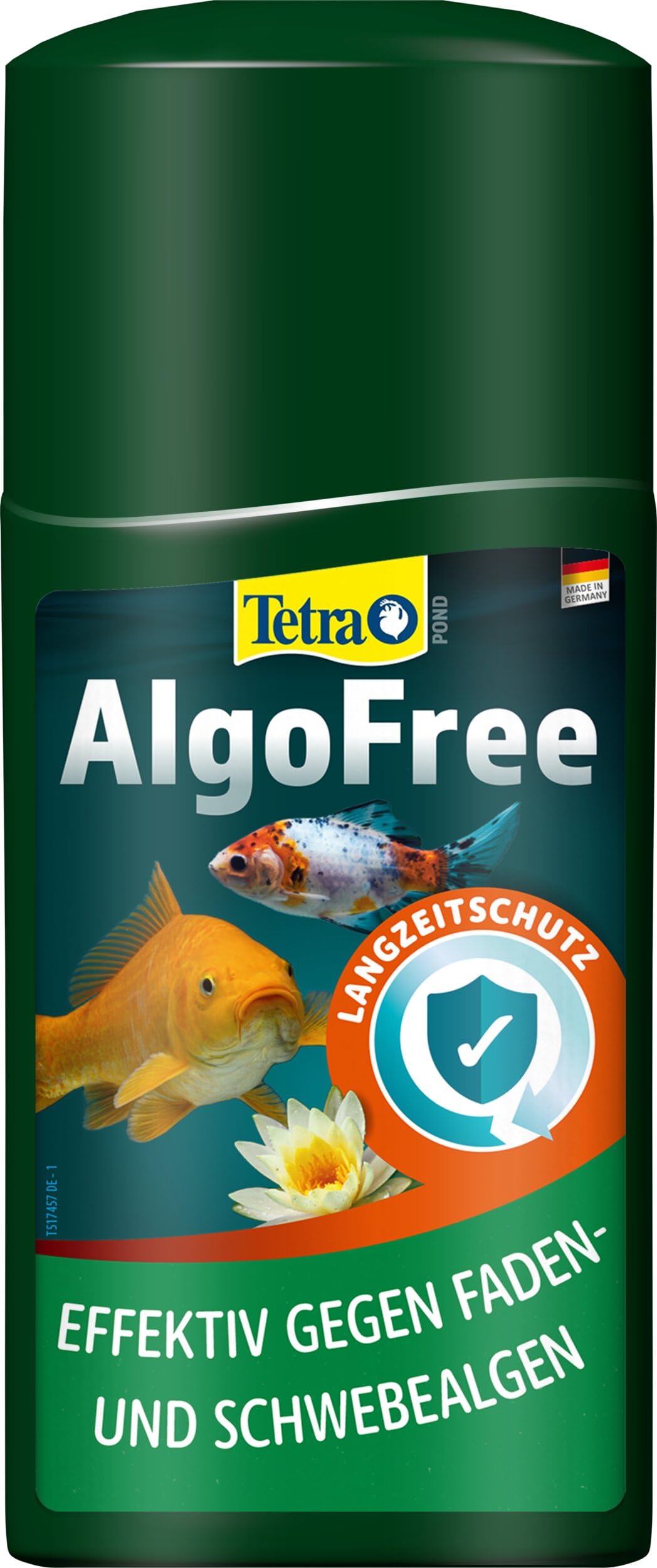 Tetra Pond AlgoFree Schwebealgen- und Fadenalgenvernichter, bekämpft langfristig grünes Wasser im Gartenteich, 250 ml