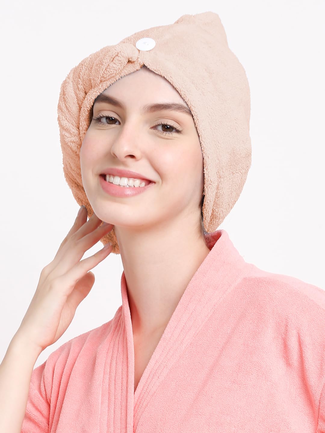 Microfiber Hair Towel Cap - Quick Dry & Soft -2