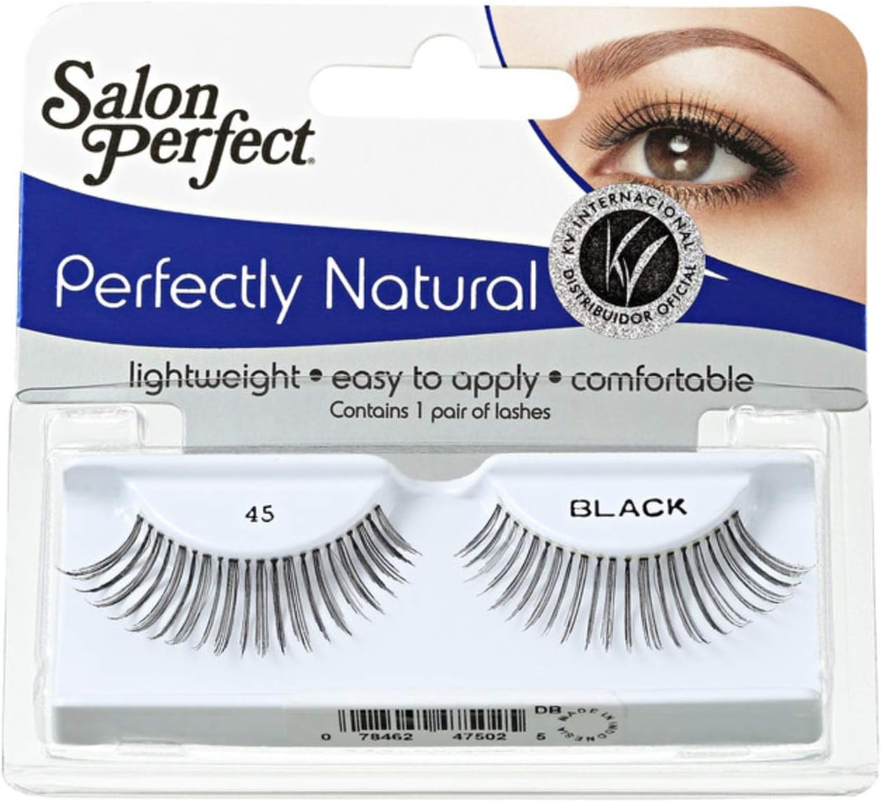 Salon PerfectBe Natural 45 Black Strip Lashes – Lightweight, Comfortable, and Subtle Enhancement for Beautifully Long, Thick Lashes