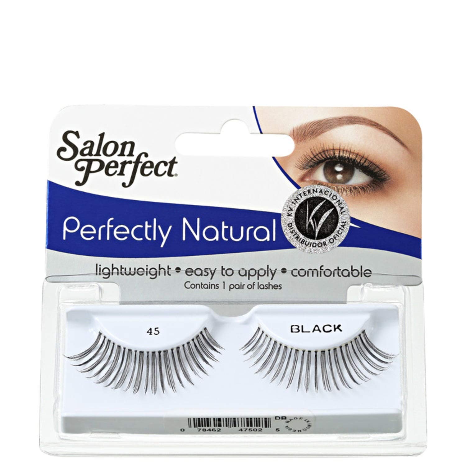 Salon PerfectBe Natural 45 Black Strip Lashes – Lightweight, Comfortable, and Subtle Enhancement for Beautifully Long, Thick Lashes