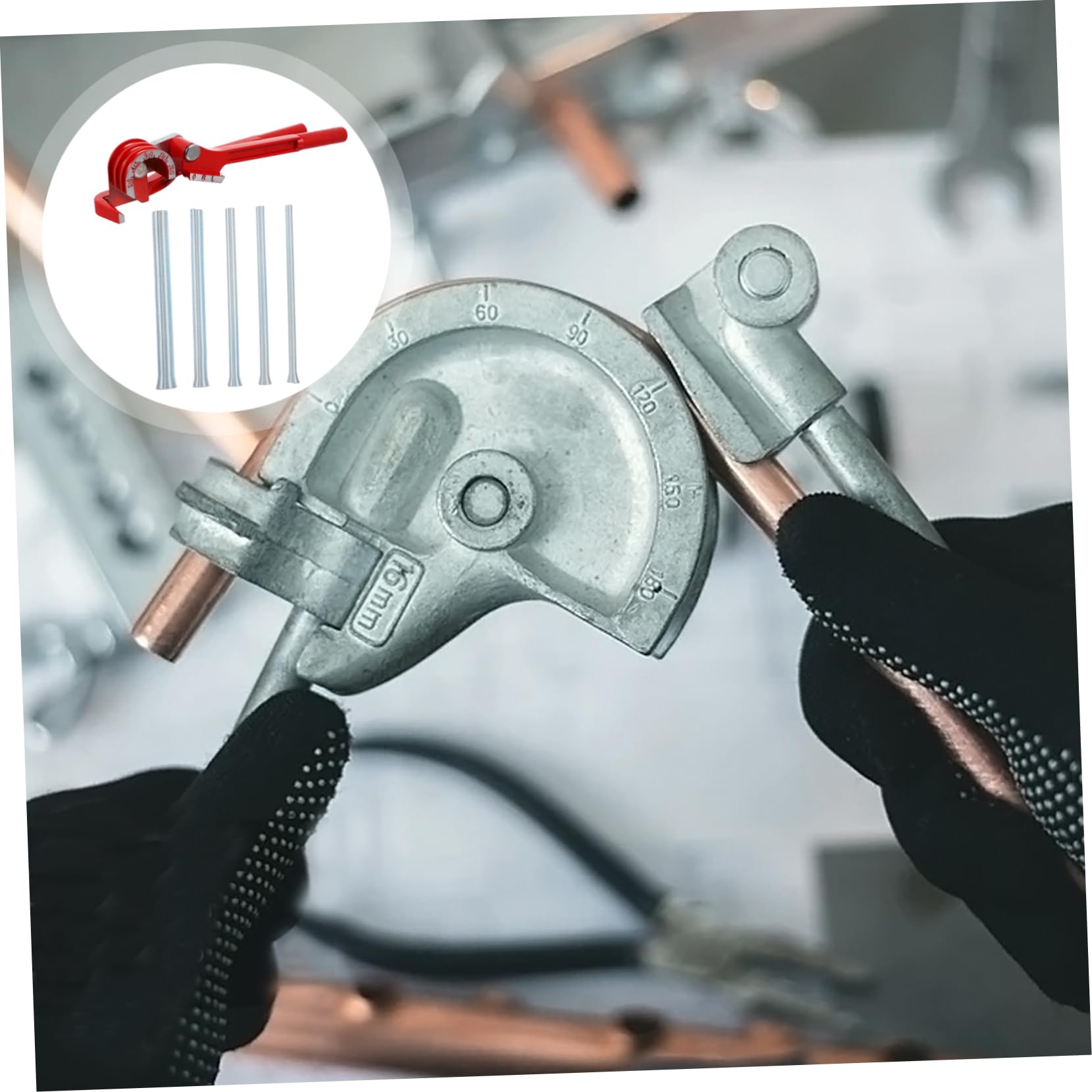 Housoutil Kit Piegatura Per Tubi Strumento Piegatura Adatto Tubi Da Misuratore Gradi Da Gradi Per Rame Alluminio e Acciaio