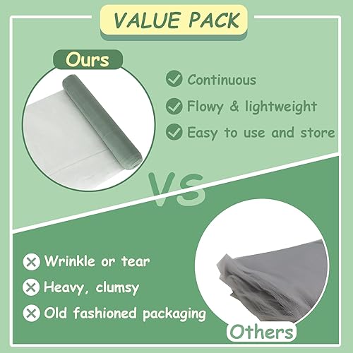 Miniatura 274 de Rollos de tela de tul azul de 54 pulgadas por 20 yardas, perno de carrete de tutú para decoración de bodas, falda tutú de baby shower, envoltura