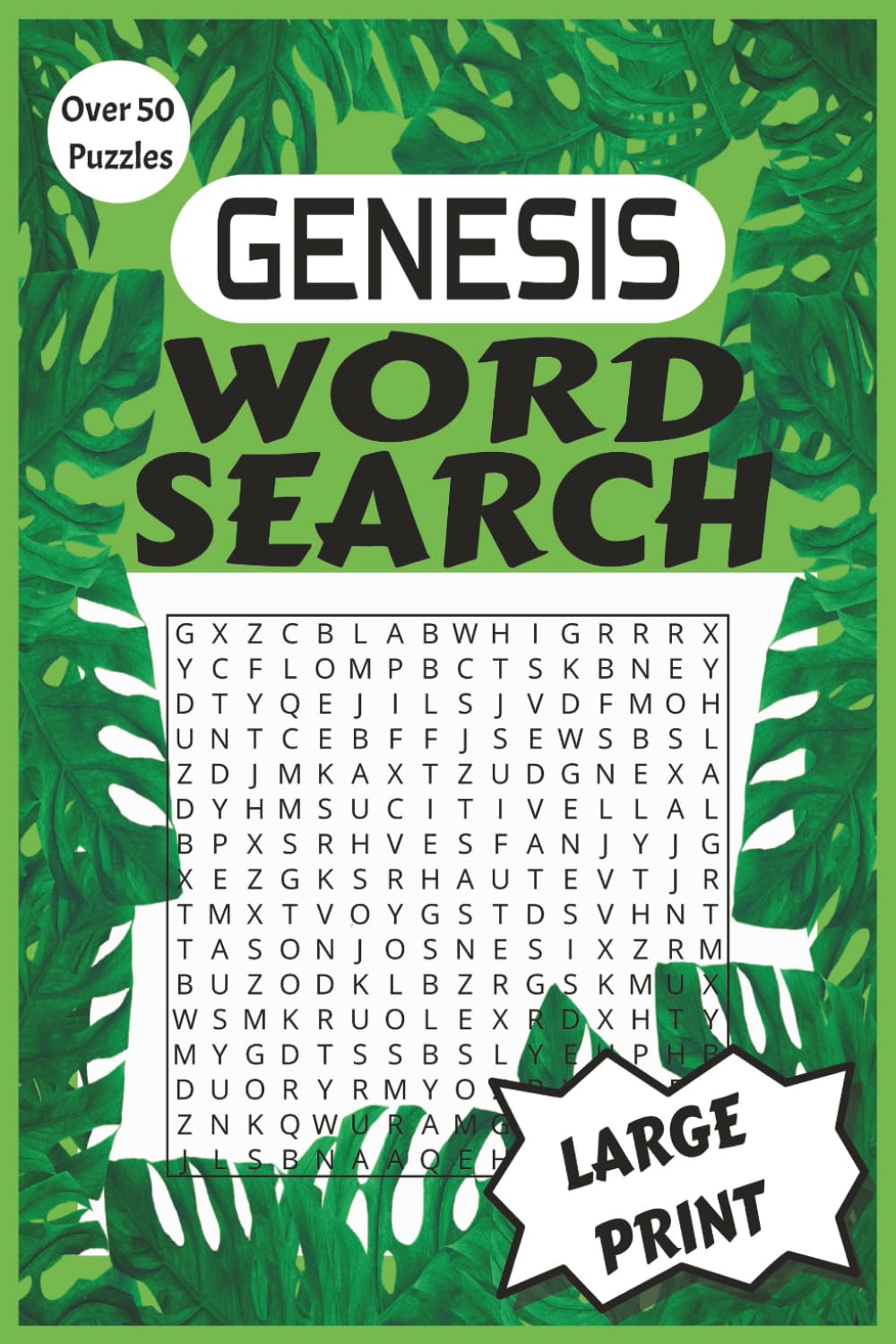 Genesis Word Search: Bible Themed Puzzles | LARGE PRINT | 6x9 inches, 110 pages | ADULTS, SENIORS