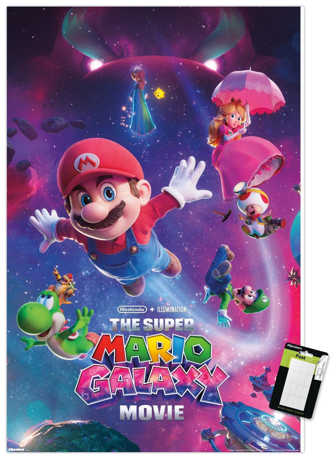 Nintendo The Super Mario Galaxy Movie (2026) - Key Art Wall Poster, 34L" x 22.4W", Unframed Version — view 11