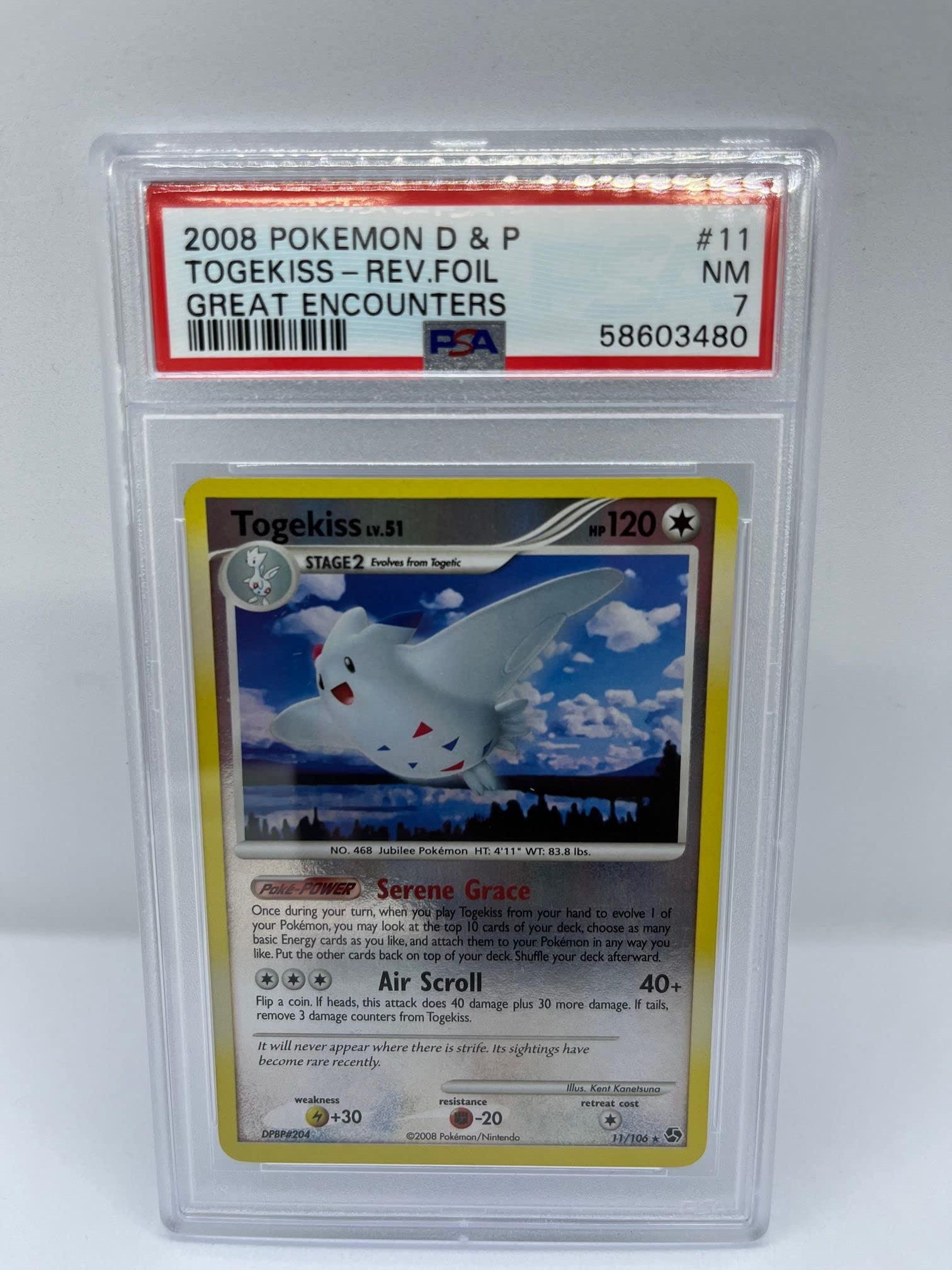 Togekiss 11/106 PSA 7 Graded Rare Pokemon Card (Great Encounters