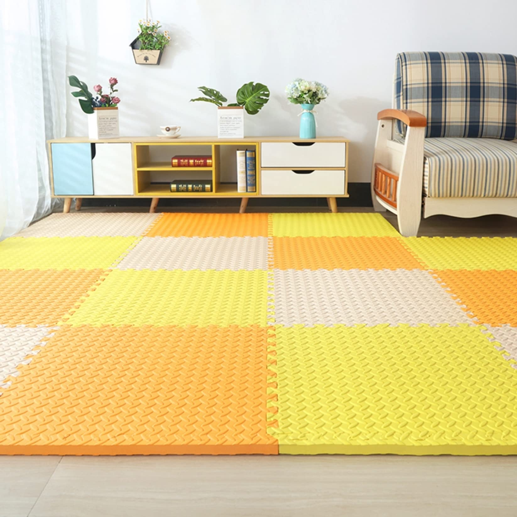 dショッピング |ジョイントマット 大判 抗菌加工 約60×60cm 厚さ約20mm 大理石柄 4枚入り ふち付き （ タイルカーペット カーペット  フロアマット 防音マット クッションマット 防音 洗える 床暖対応 カット可能 子ども ペット 大理石 4枚 ） | カテゴリ：ジョイント ... ジョイントマット 大判 60cm 厚さ1.2cm 60*60*2.5*4 12mm 1.9cm 19mm 2.5cm 25mm 防音