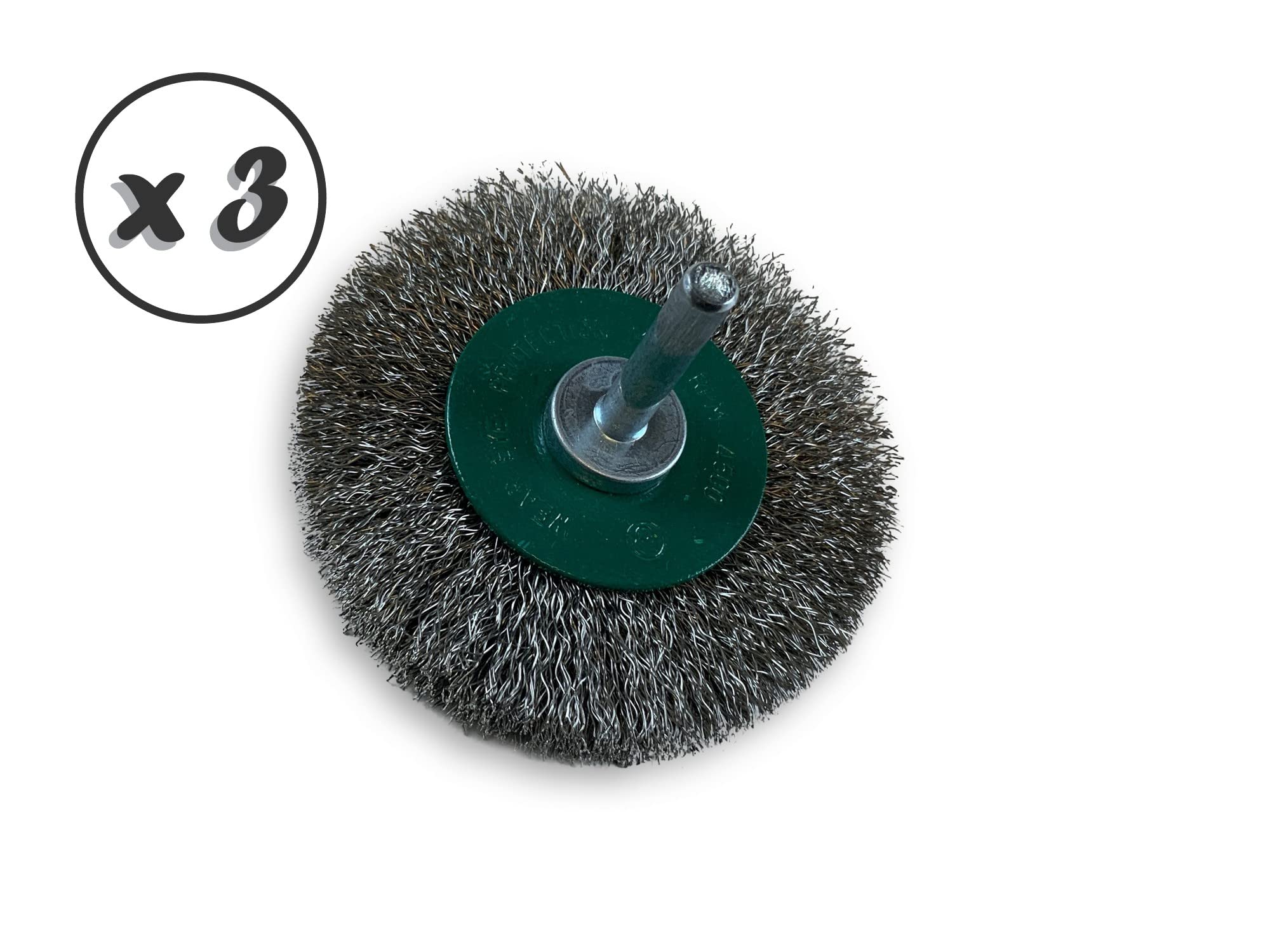Kibros Lot 3 brosses circulaires tige Ø 75 mm inox souple 12 mm