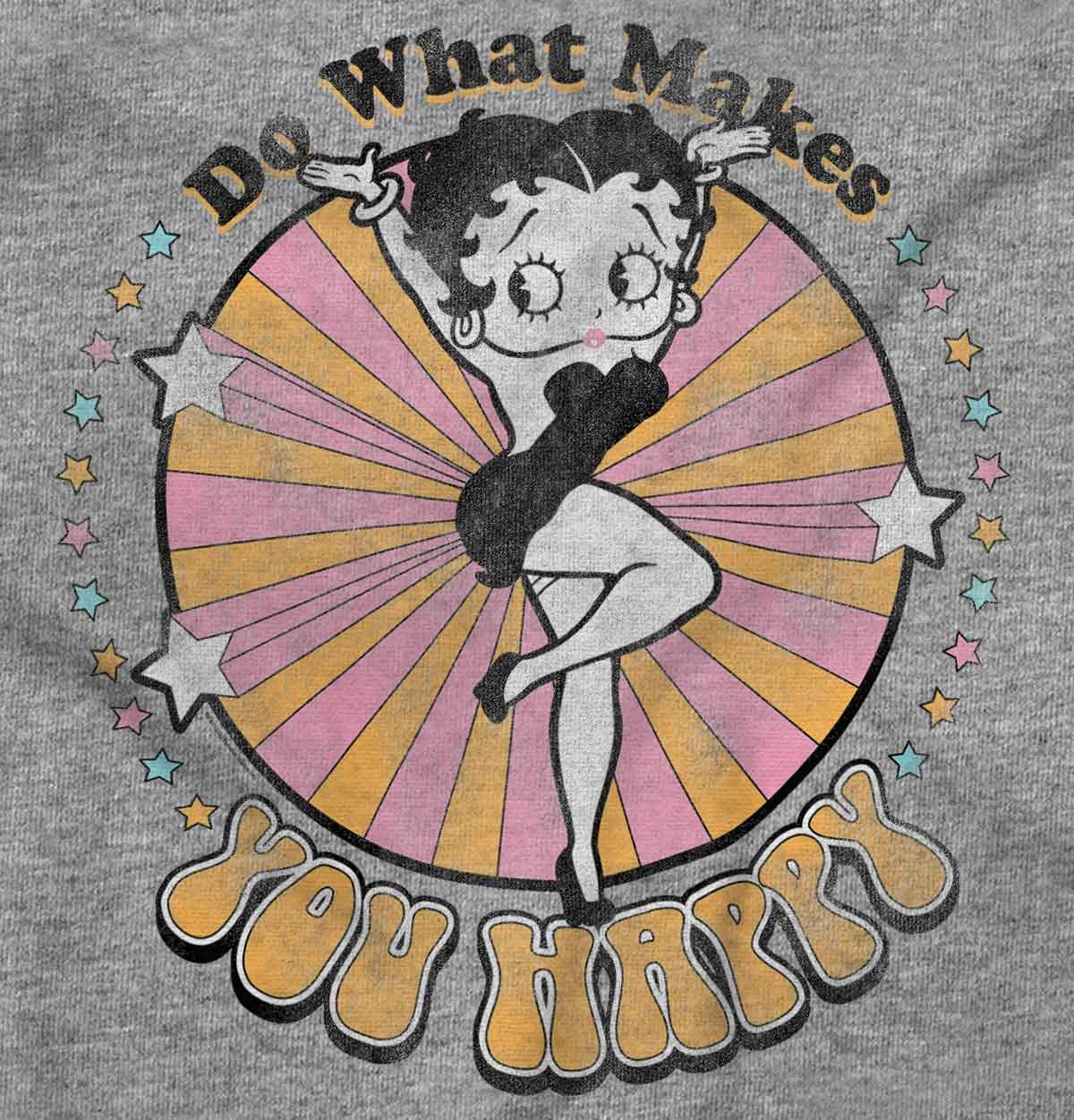 Brisco Brands Retro Betty Boop What Makes You Happy Baby Romper Boys or Girls