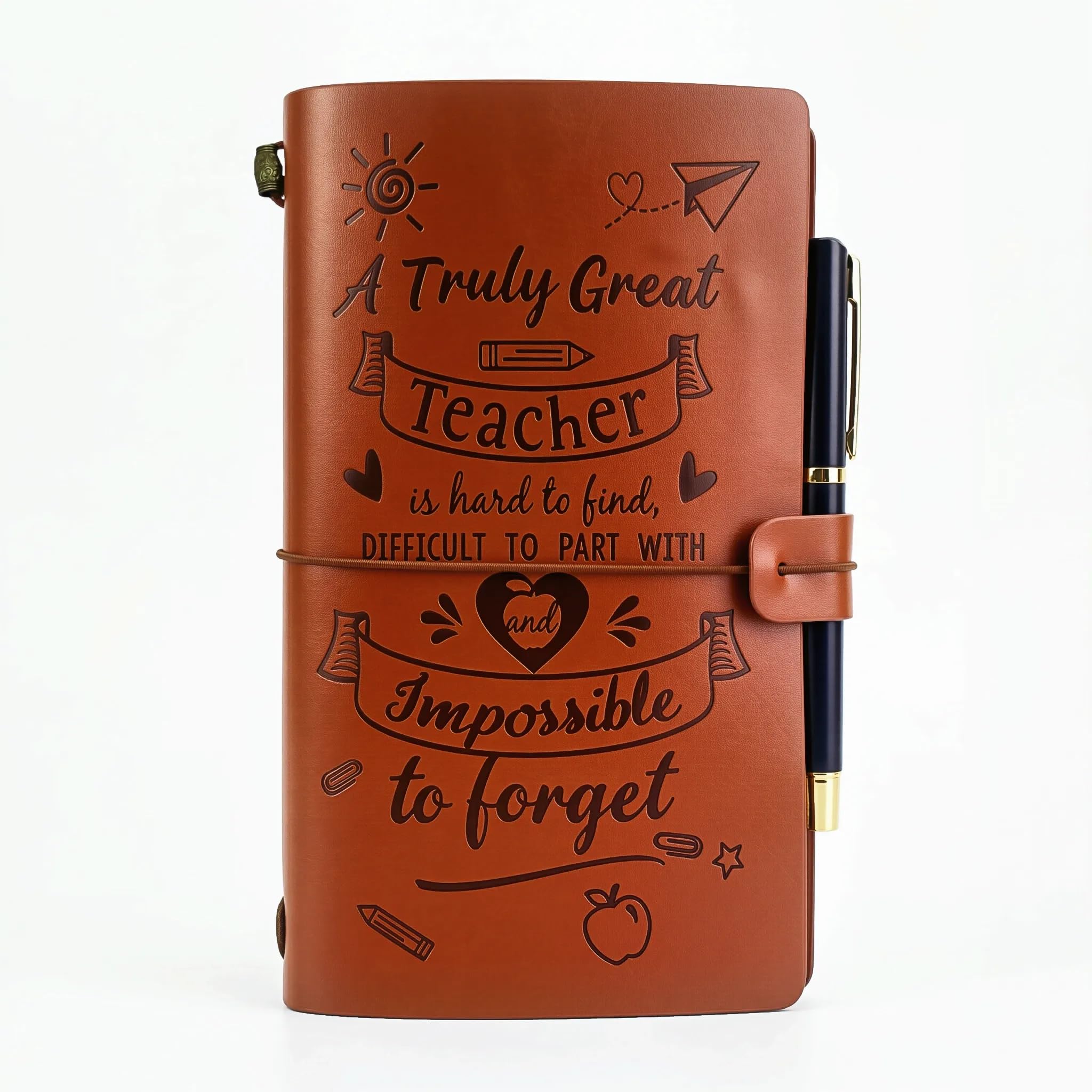 Kideerly Teacher Gifts For Women Men, Thank You Teachers Gifts Leather Journal& Pen, Thanks For Helping Me Grow Gifts Thankyou Nursery Assistant Teacher teaching Christmas presents