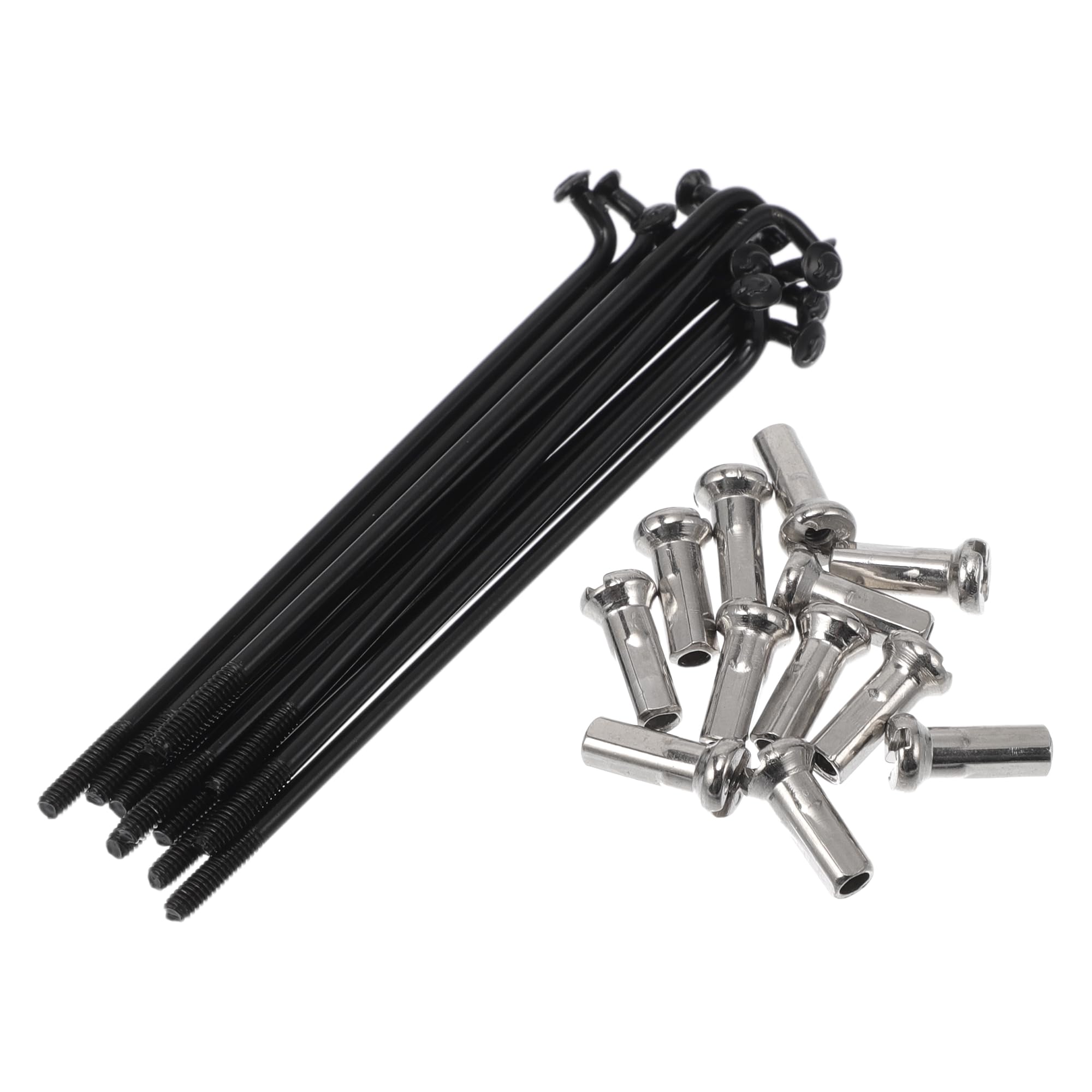 A ABSOPRO Bicycle Spokes 14G 67mm Length Bike Wheel Spokes 304 Stainless Steel Black 1 Set