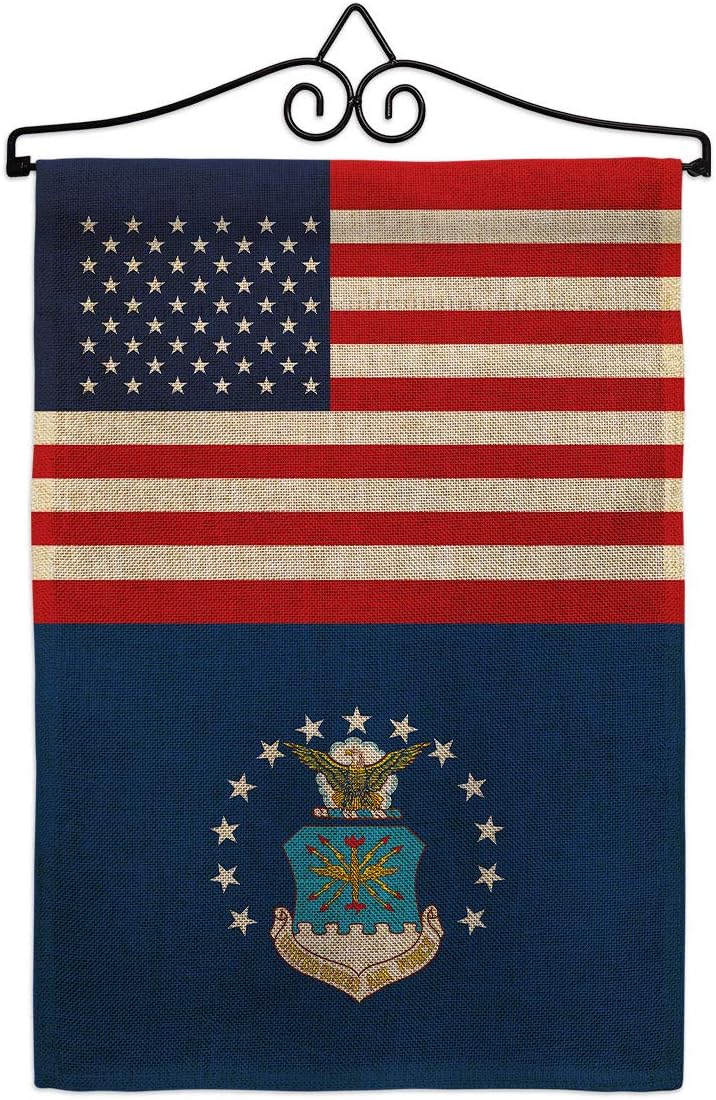 Air Force US Garden Flag Armed Forces USAF United State American Military Veteran Retire Official Small Decorative Gift Yard House Banner Double-Sided Made In USA 13 X 18.5
