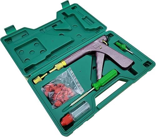 Auto reparación sin cámara de coche con caja de almacenamiento Set para la fijación de neumáticos de agujero redondo reparación de tapones de punción