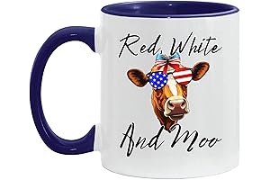 Celebrate Your Love for Cows and Red with This Patriotic Mug