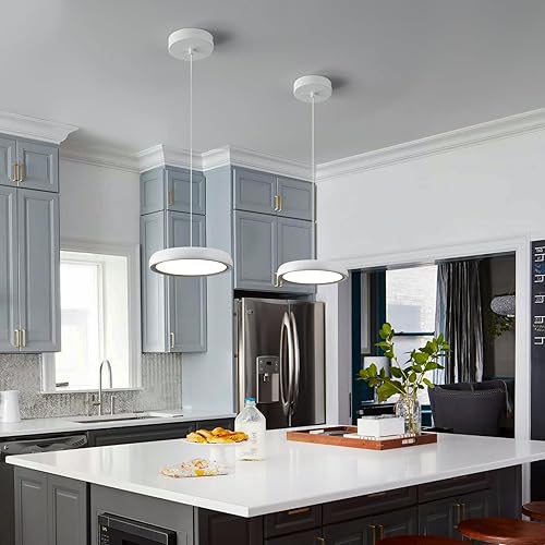 Miniatura 3 de Lámparas colgantes modernas para isla de cocina, LED de 6000 K, regulables, lámparas colgantes blancas puras, mini iluminación colgante para