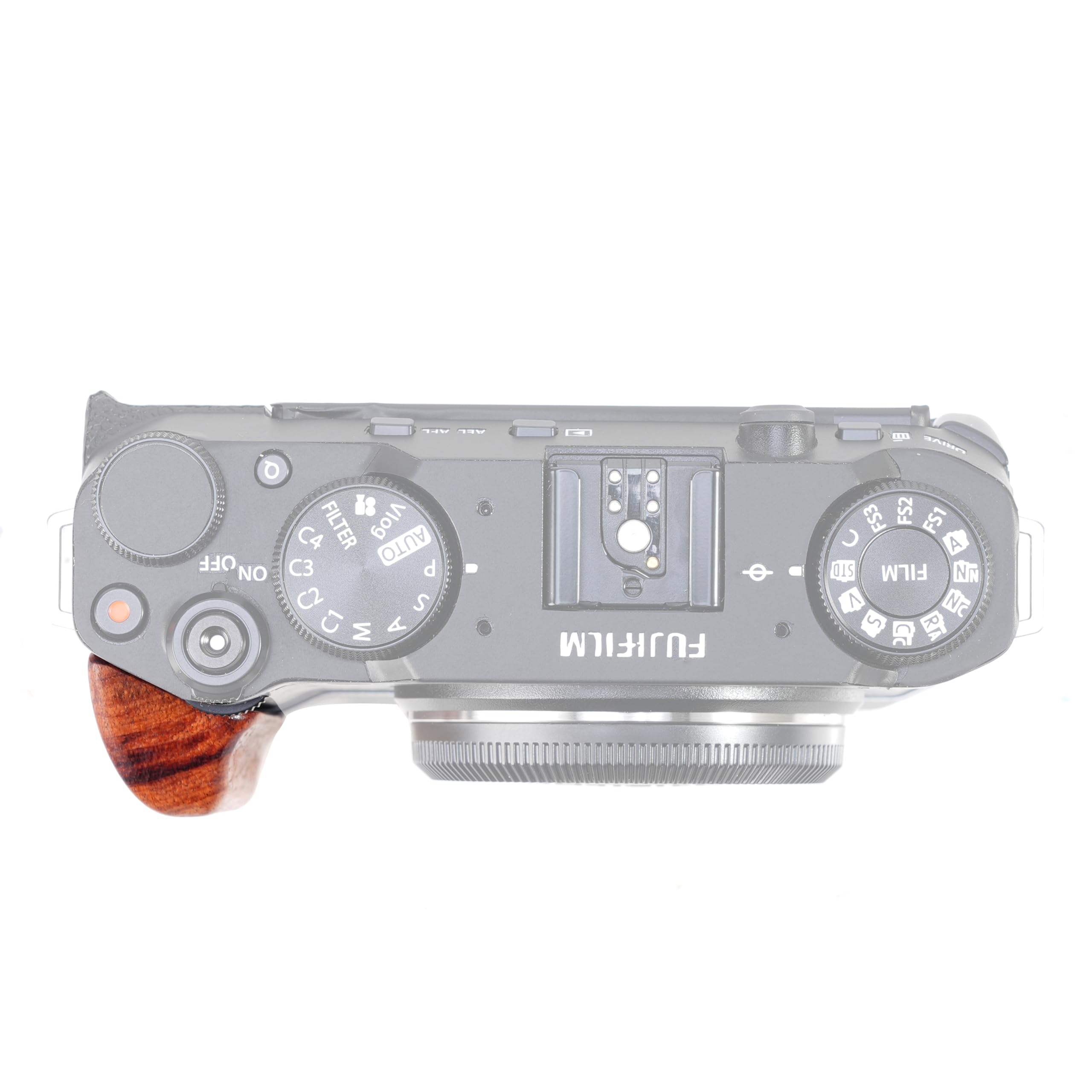 Hersmay Wooden Handle X-M5 Holzgriff L-Shape Handgriff für Fujifilm X-M5 Kamera, mit 1/4"-20 Halterungen, Arca Swiss Stativplatte