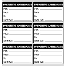 204Pcs Maintenance Stickers,Self Adhesive Preventative Maintenance Stickers Vinyl Information Decal Service Sticker Label for Equipment,2 x 3Inch