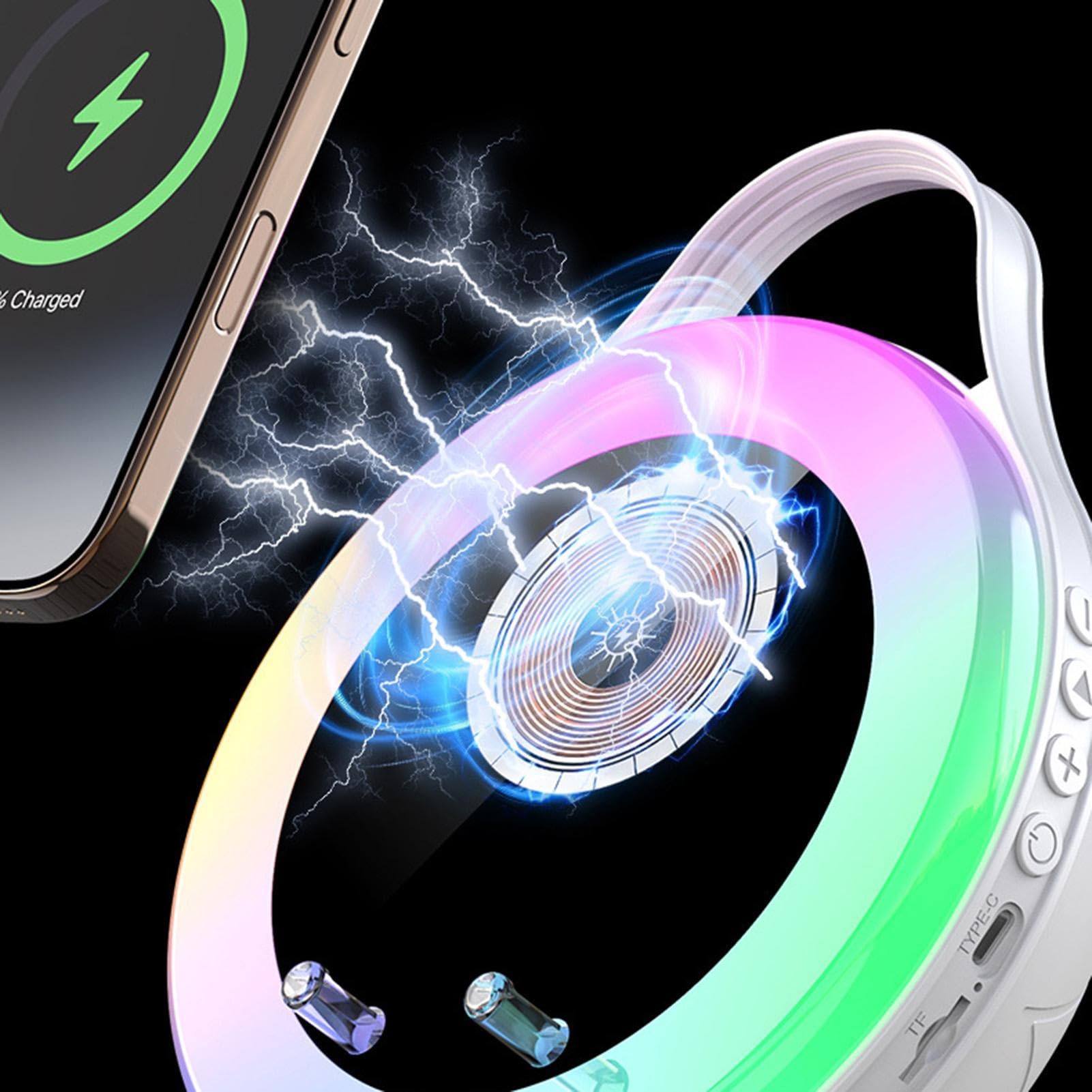Altoparlante portatile, con RGB, suono Hi-Fi ricaricabile, altoparlante da | scrivania, telefono, musicale, per casa, camera da , soggiorno, viaggi, all'aperto, inaugurazione della