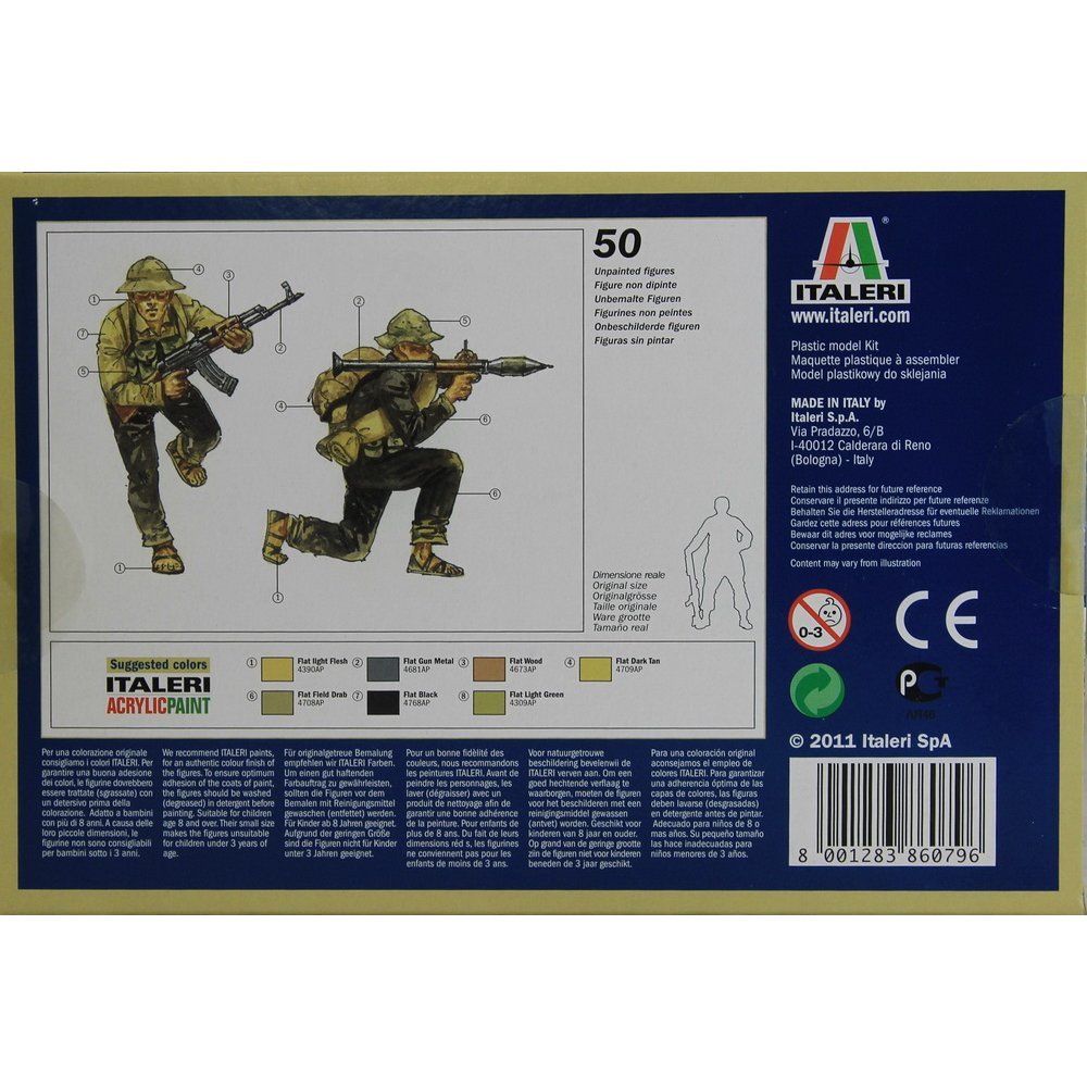 ITALERI 6079 - 1/72 Guerre Du Vietnam Ensemble de Figurines Vietnamien Armée / EUR 10,98 - FR