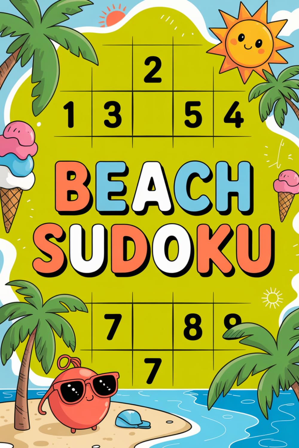 Beach Sudoku: Relaxing Summer Puzzle Book: Focused Strategy Puzzle Workbook for Adults