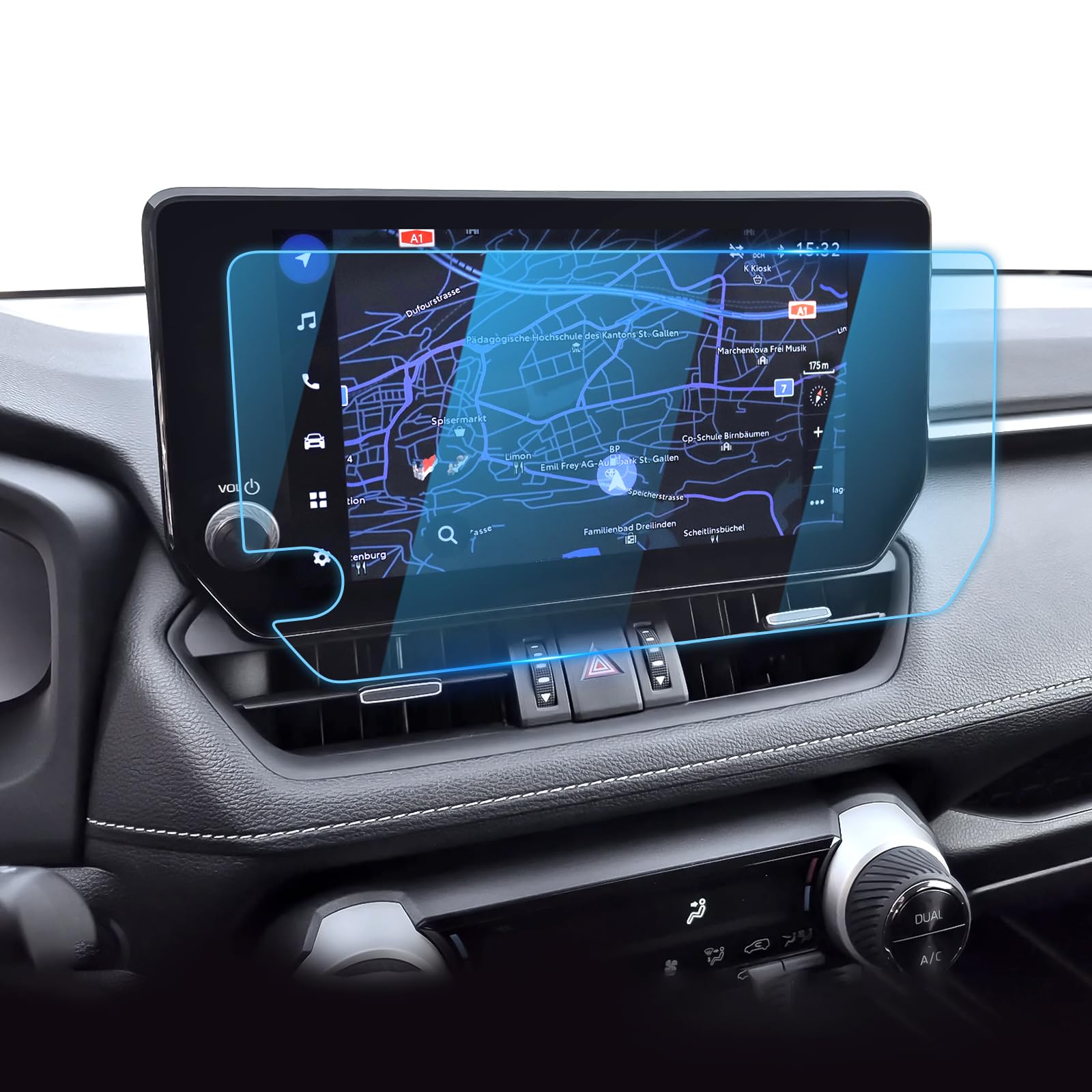 For RAV4 2023-2025 2026 Screen Protector Compatible with RAV4 (Limited/TRD Off-Road/XSE/Adventure/XLE Premium) 10.5 inch Touchscreen 9H Glass