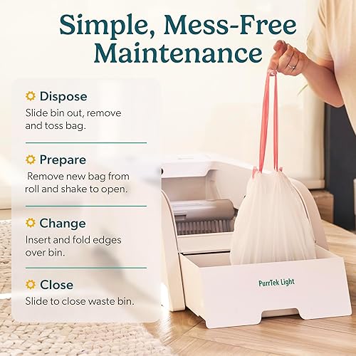 Miniatura 7 de Caja de arena autolimpiante con sensores de seguridad automáticos para múltiples gatos, caja de arena automática para gatos, eliminación de olores