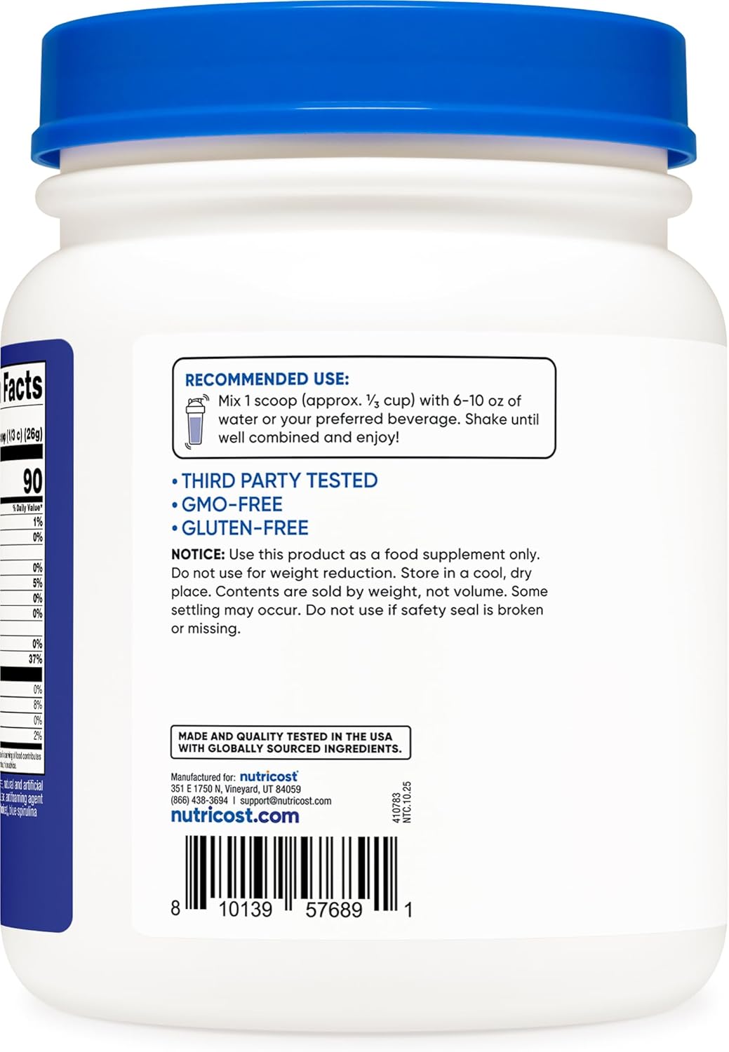 Nutricost Clear Whey Protein Isolate Powder (Berry Blast) 1 LB - 20g of Protein, 0g Added Sugar, GMO-Free, Gluten-Free
