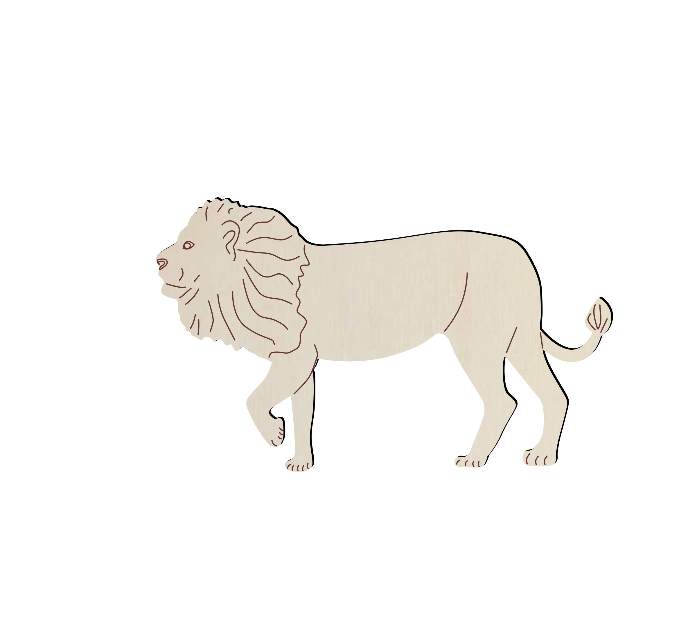 Paintable Wooden Laser Cut Shapes for DIY Art & Craft | Unfinished Wooden Cutouts for Kids Painting, Party Decoration, School Projects & Creative Activities (Lion)-image-24