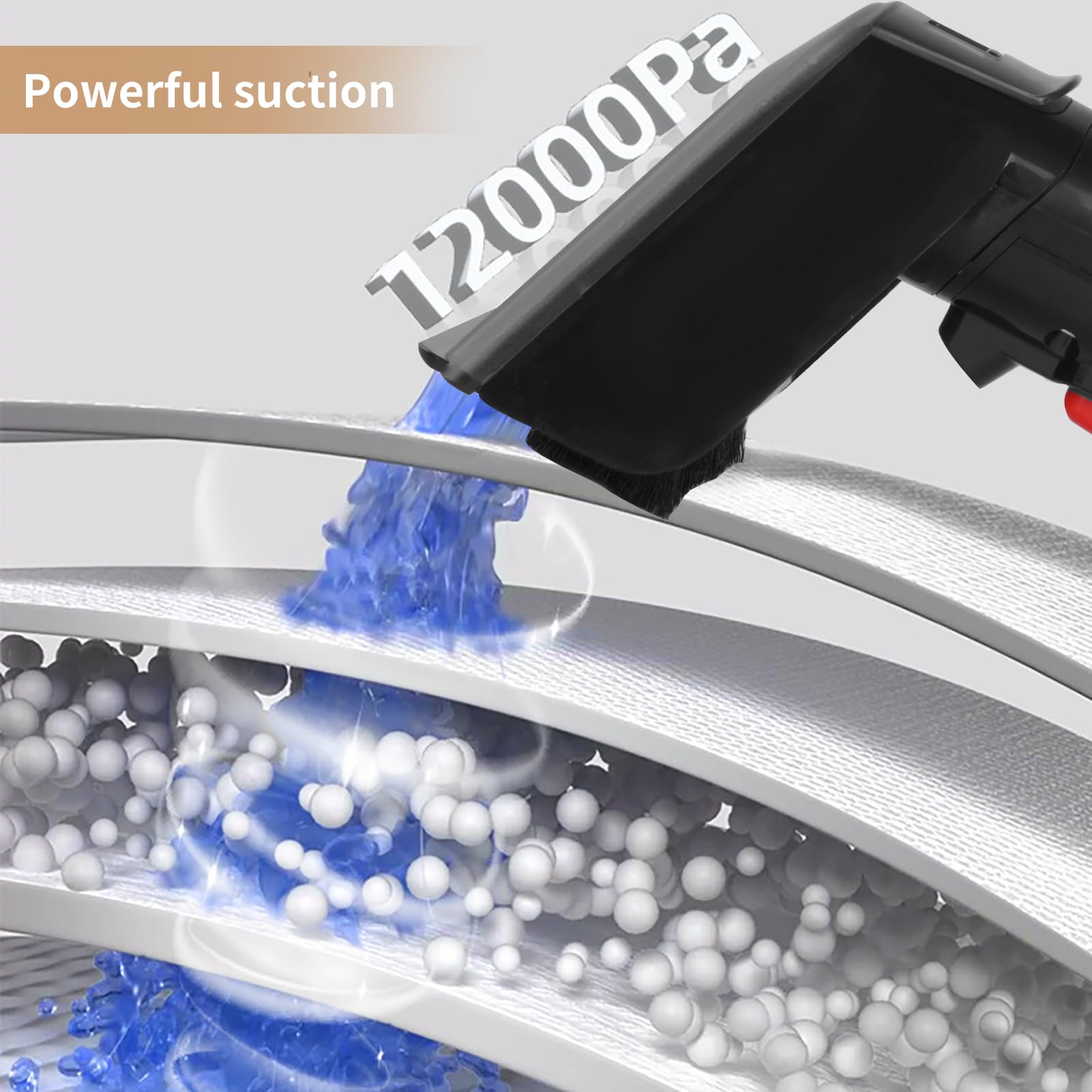 Aspiradora de Agua Tapiceria, Limpiador de Manchas 500W 12kPa, Limpiador de Sofás con Función de Autolimpieza, Lava Aspiradora para Alfombras, Moquetas, Tapicería, Coche