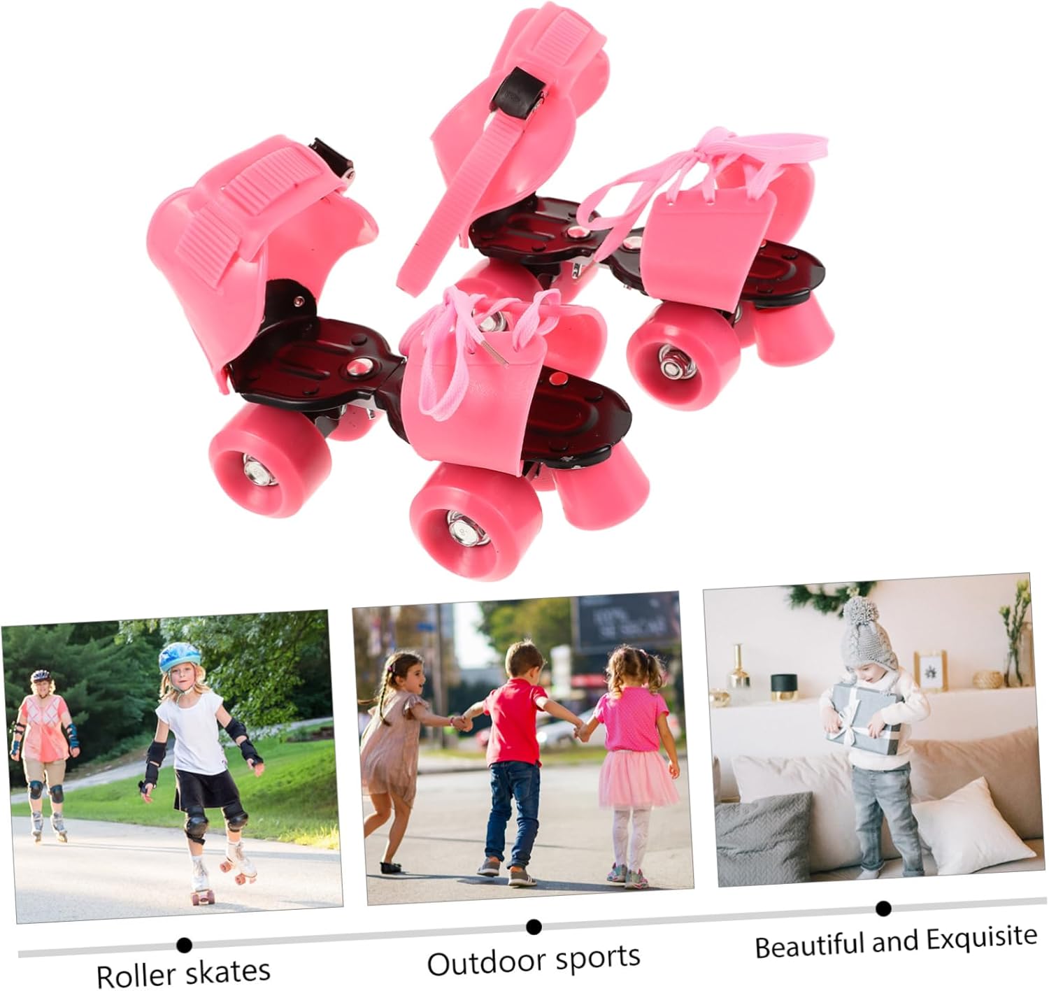 BESPORTBLE Boys and Girls Roller Skates Wheel Skates Boy Girl Skating Shoes Adjustable Safe Skating