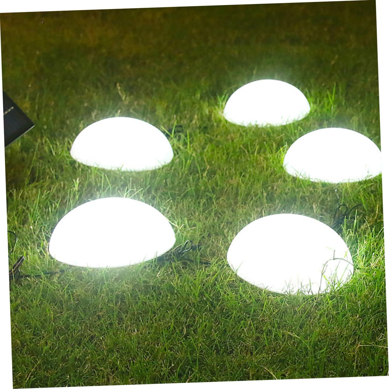 Solar Outdoor Lights 5-in-1 Hemisphere Ground Stake Light Solar Powered Garden Landscape Lamp for Parks Villas and Courtyards