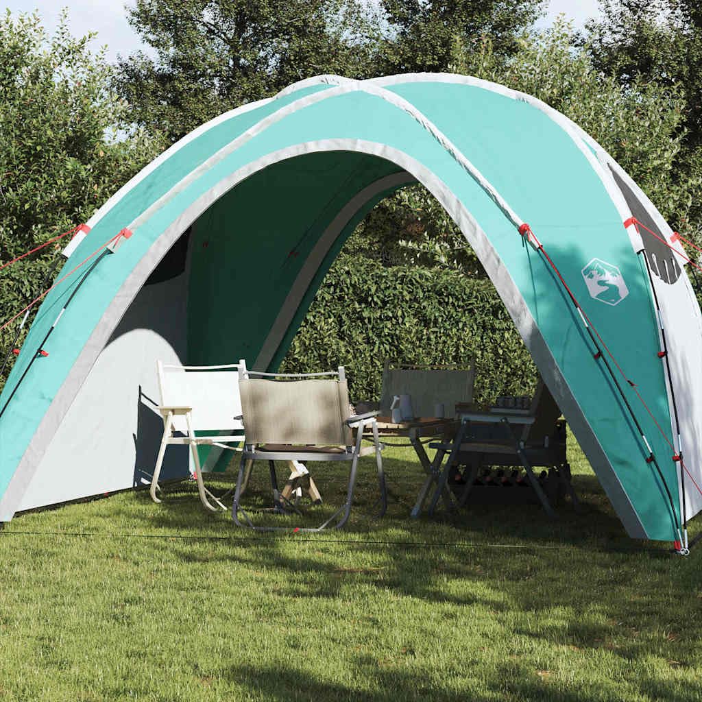 Carpa para fiestas de 360 x 360 x 219 cm en blanco, gran cenador para jardín con paredes de malla y 4 entradas con cremallera, carpa móvil para eventos con varillas de fibra de vidrio y bolsa