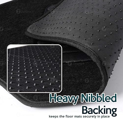 Miniatura 3 de zona Tech ALL weather Alfombra Vehículo Floor mats- 4-Piece Negro Calidad Premium Alfombra Piso Esteras Plus vinilo talón Pad para Protección