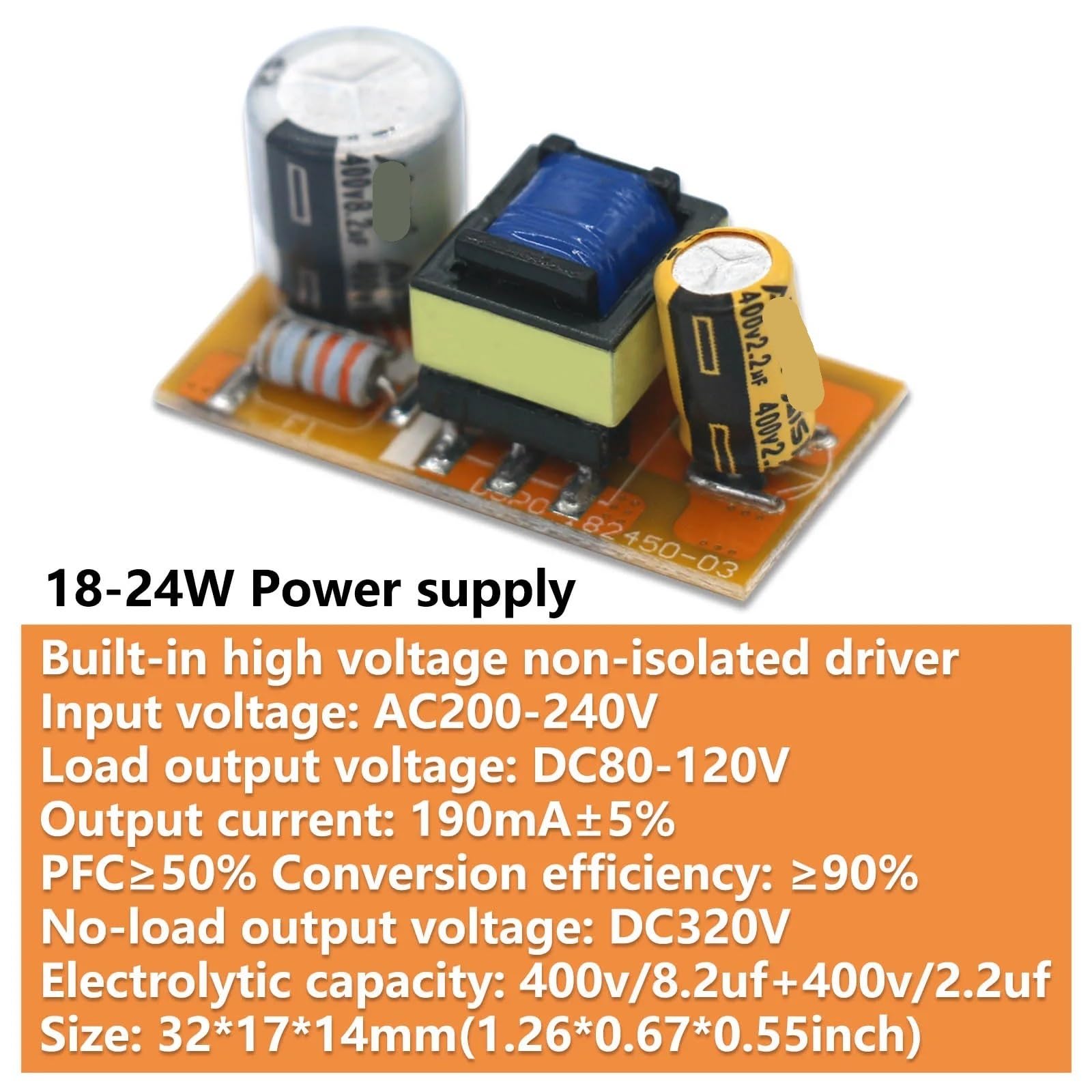 Driver LED 18-24W 24-30W 30-40W 40-50W DC 80-120V DC 120-150V Adattatore di alimentazione Trasformatore AC 200-240V 1 pz(18-24W DC80-120V)
