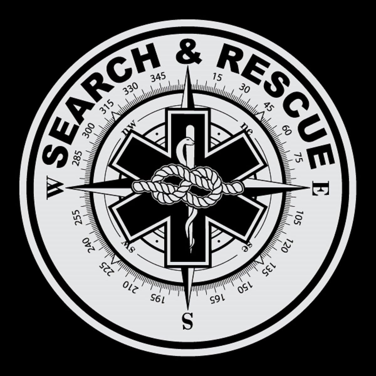Search & Rescue Small Round Reflective Decal Sticker for Firefighters Rescue Emergency Workers
