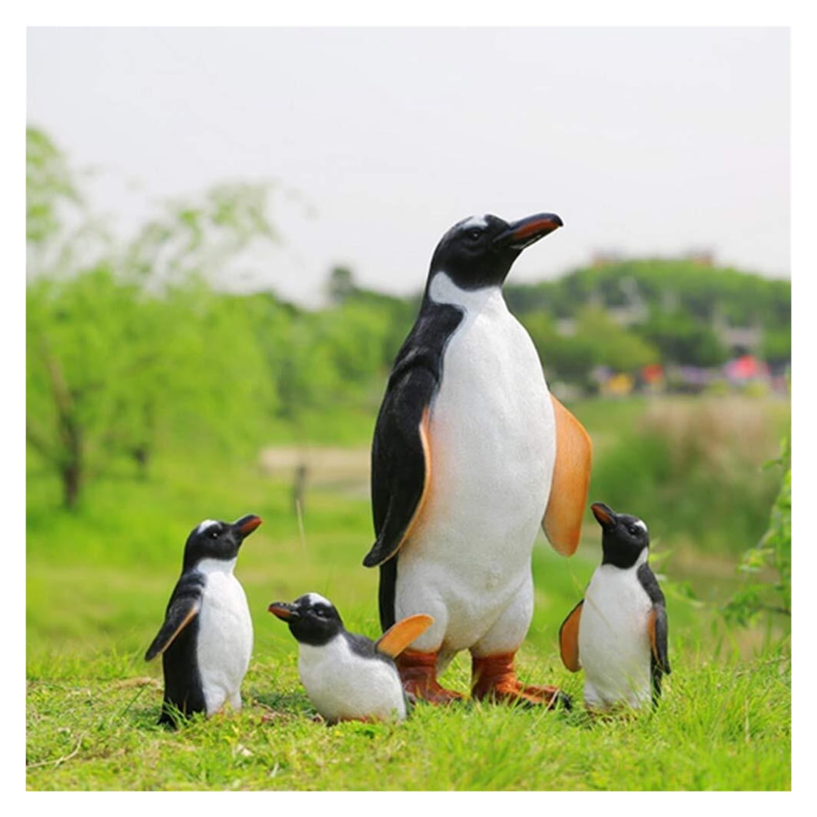 Gartenfigur Outdoor-Statuen Polyresin-Pinguin-Statue for Garten-Innendekoration Gartendekoration(Style 2)