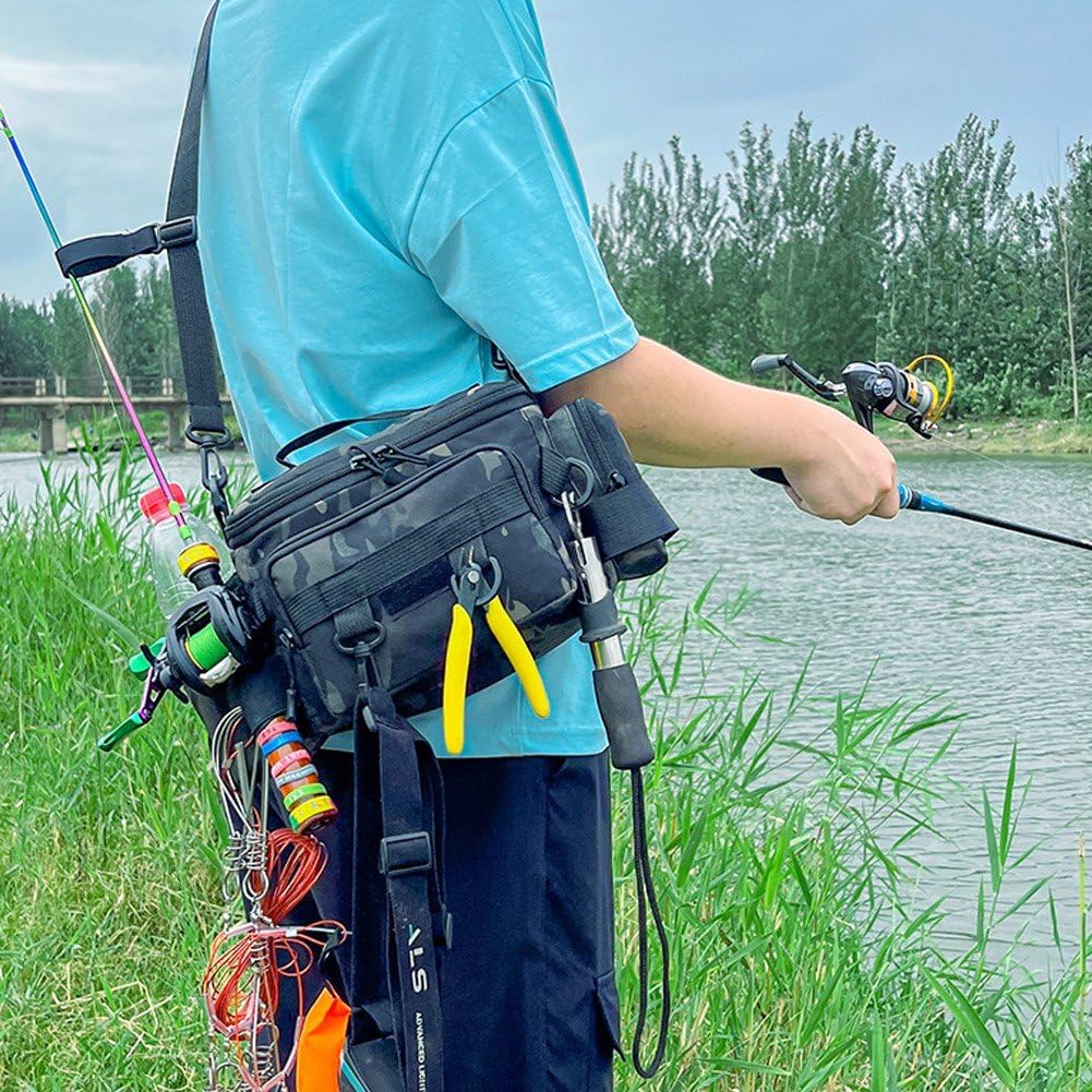 Borsa a Tracolla per Attrezzatura Pesca, Borsa per Riporre L'attrezzatura Portatile Borsa Trasporto Borsa Pesca alla Carpa per Pesca alla Carpa